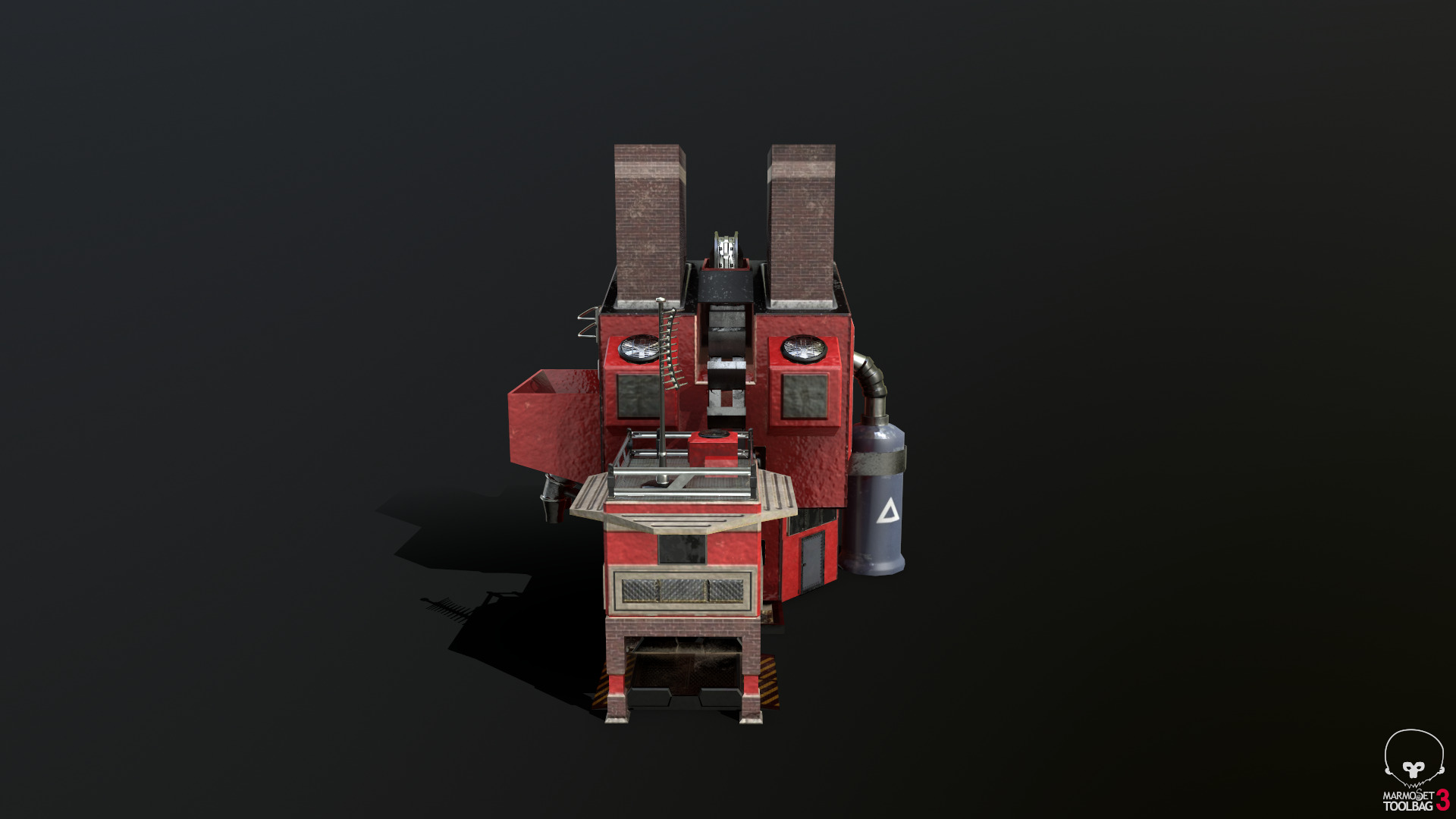 Ore Refinery Low-poly 3D model_2