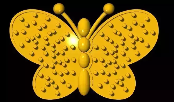 butterfly pendant 3dm file 