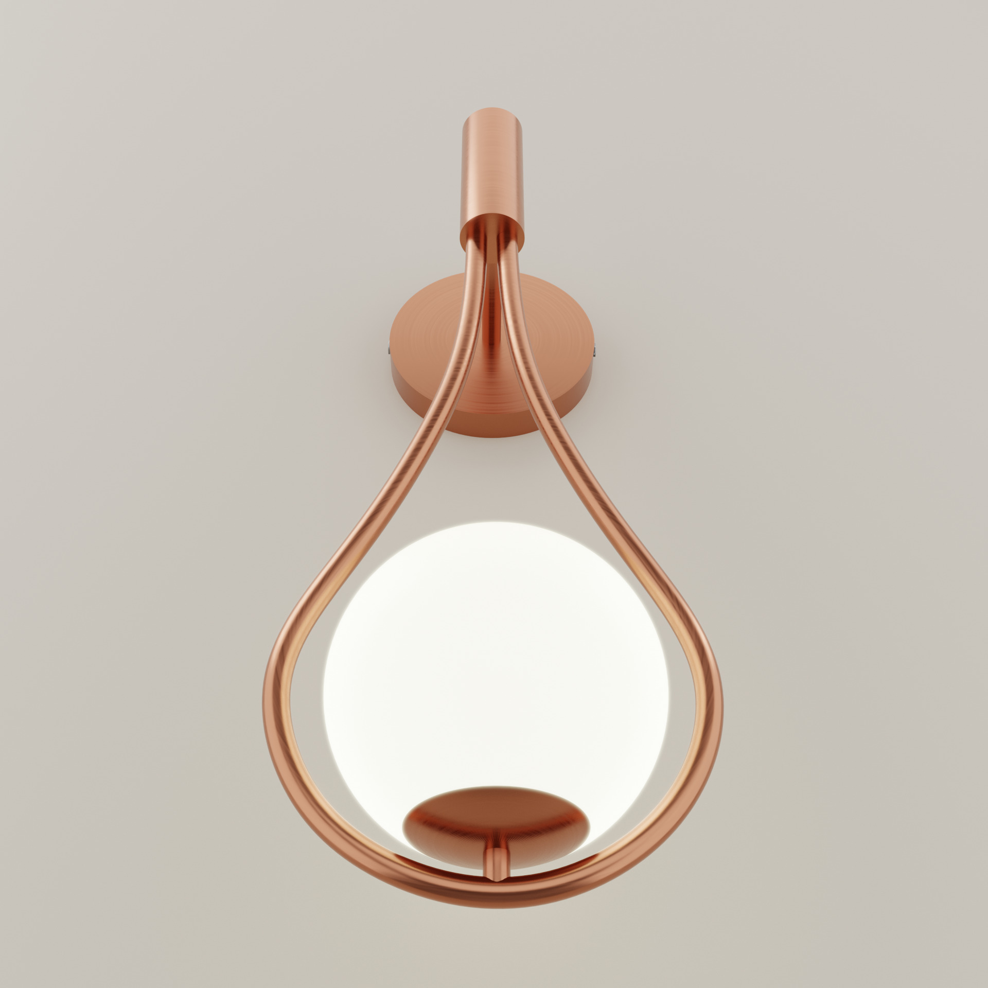 GLOBE GLASS WALL SCONCE LAMP Low-poly 3D model_6