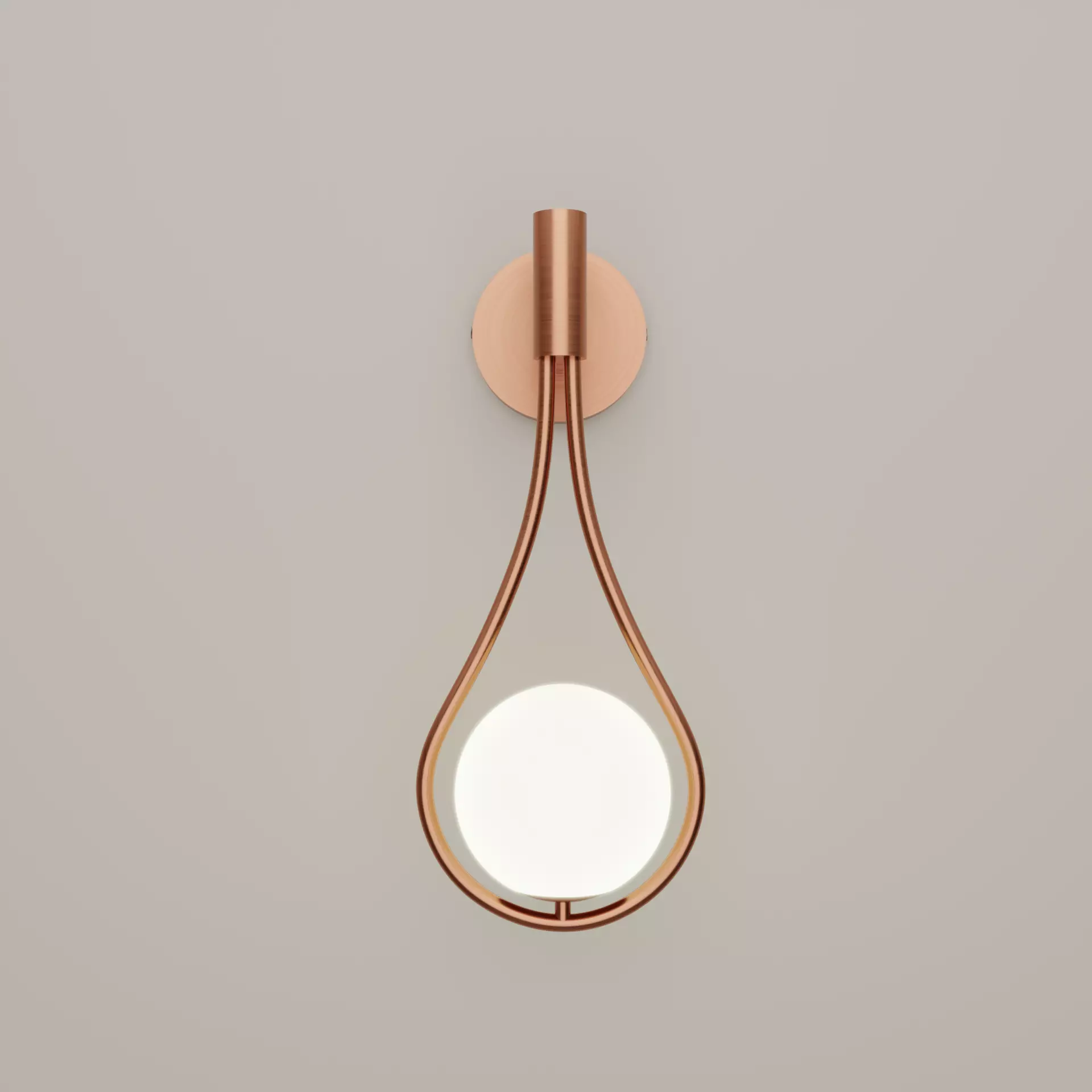 GLOBE GLASS WALL SCONCE LAMP Low-poly 3D model_0