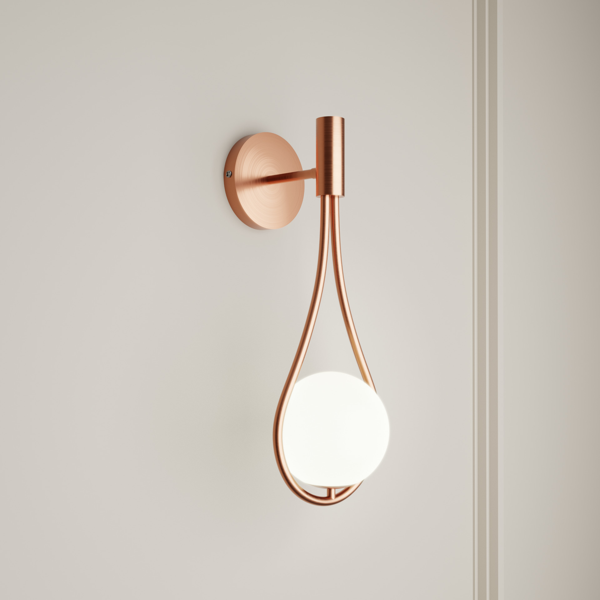 GLOBE GLASS WALL SCONCE LAMP Low-poly 3D model_1