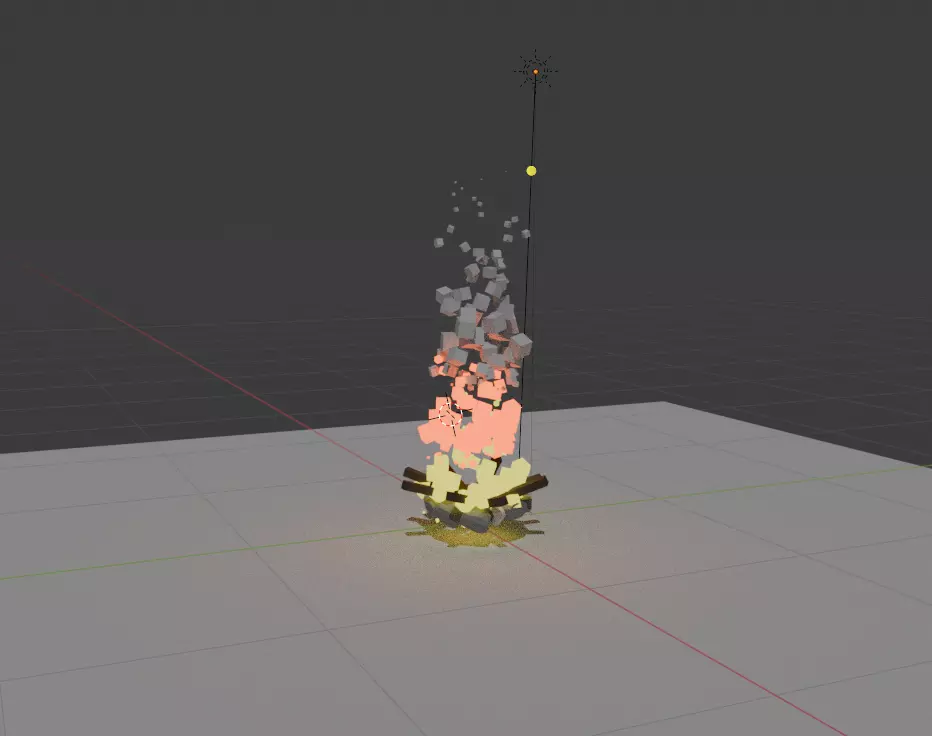 Game ready Low Poly Polygon Campfire Free low-poly 3D model