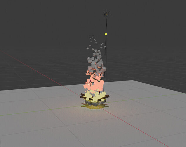 Game ready Low Poly Polygon Campfire Free low-poly 3D model