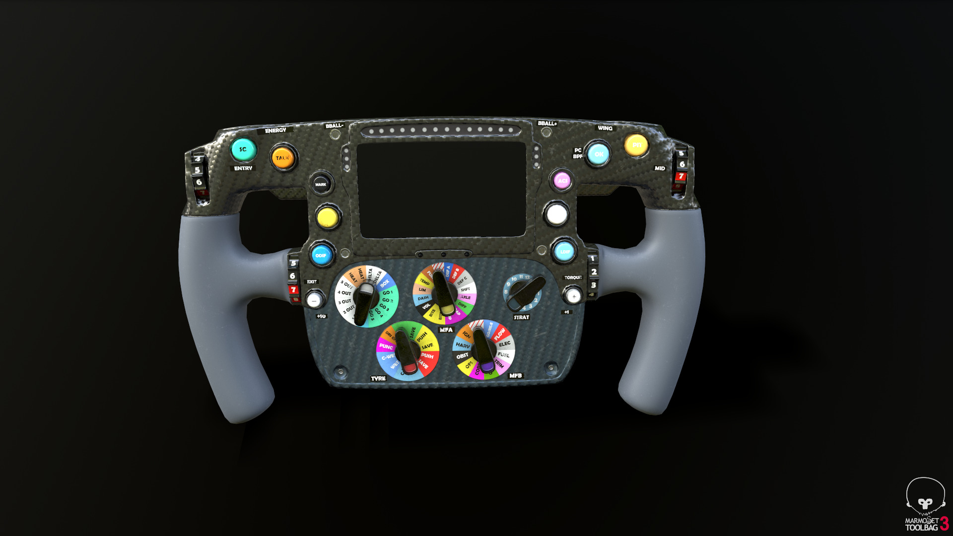 F1 - Wheel Low-poly 3D model_6