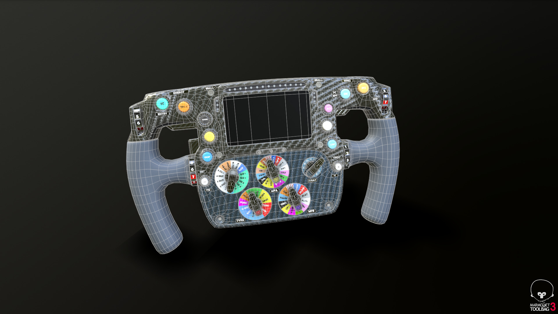 F1 - Wheel Low-poly 3D model_2