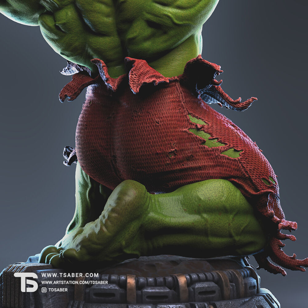 Hulk Rampage Statue  3D print model_6