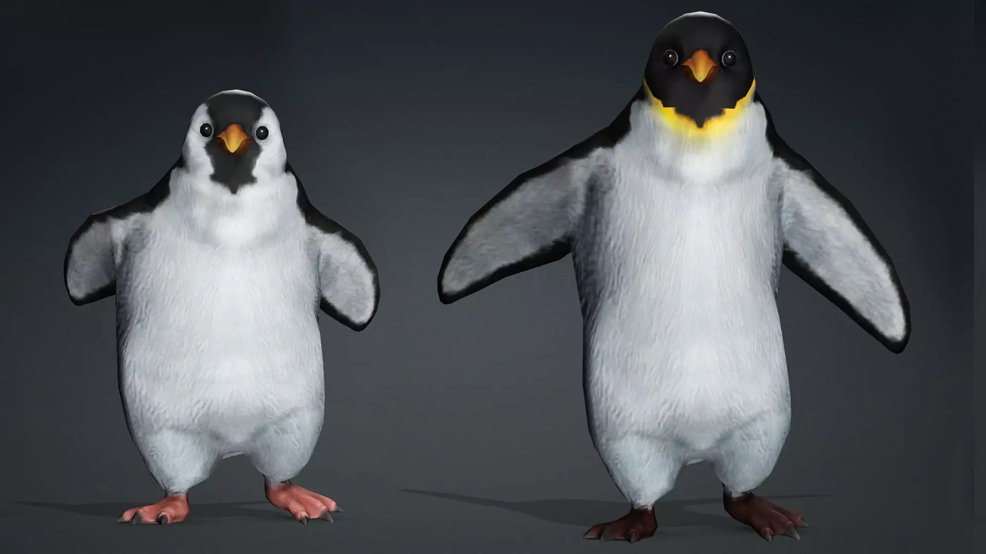 PENGUINS RIGGED ANIMATED 1 Low-poly 3D model_0