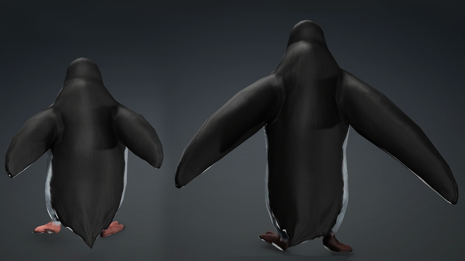PENGUINS RIGGED ANIMATED 1 Low-poly 3D model_3