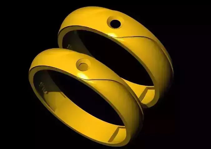 couple band ring 3dm file