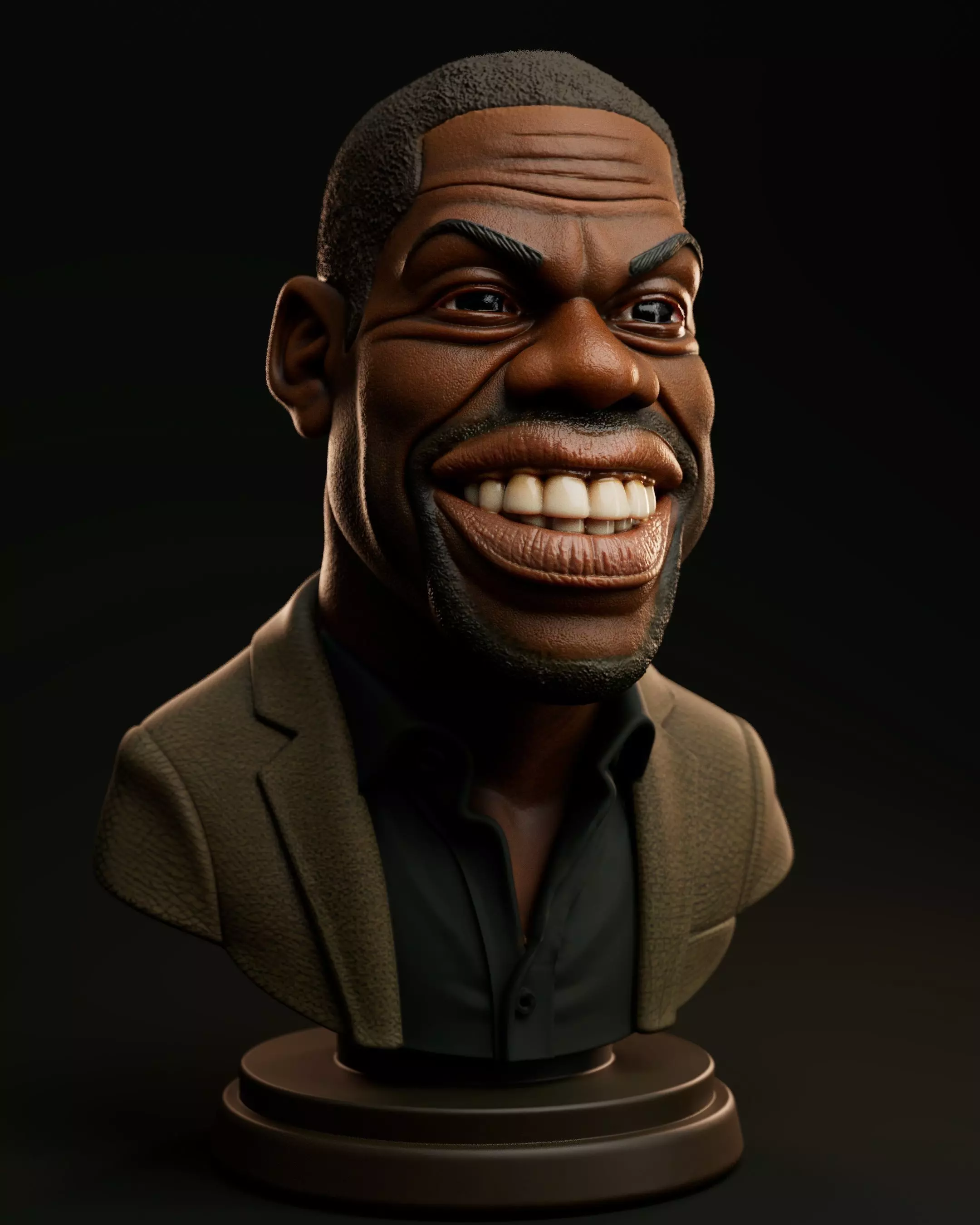 Kevin Hart - 3D caricature 3D print model_0