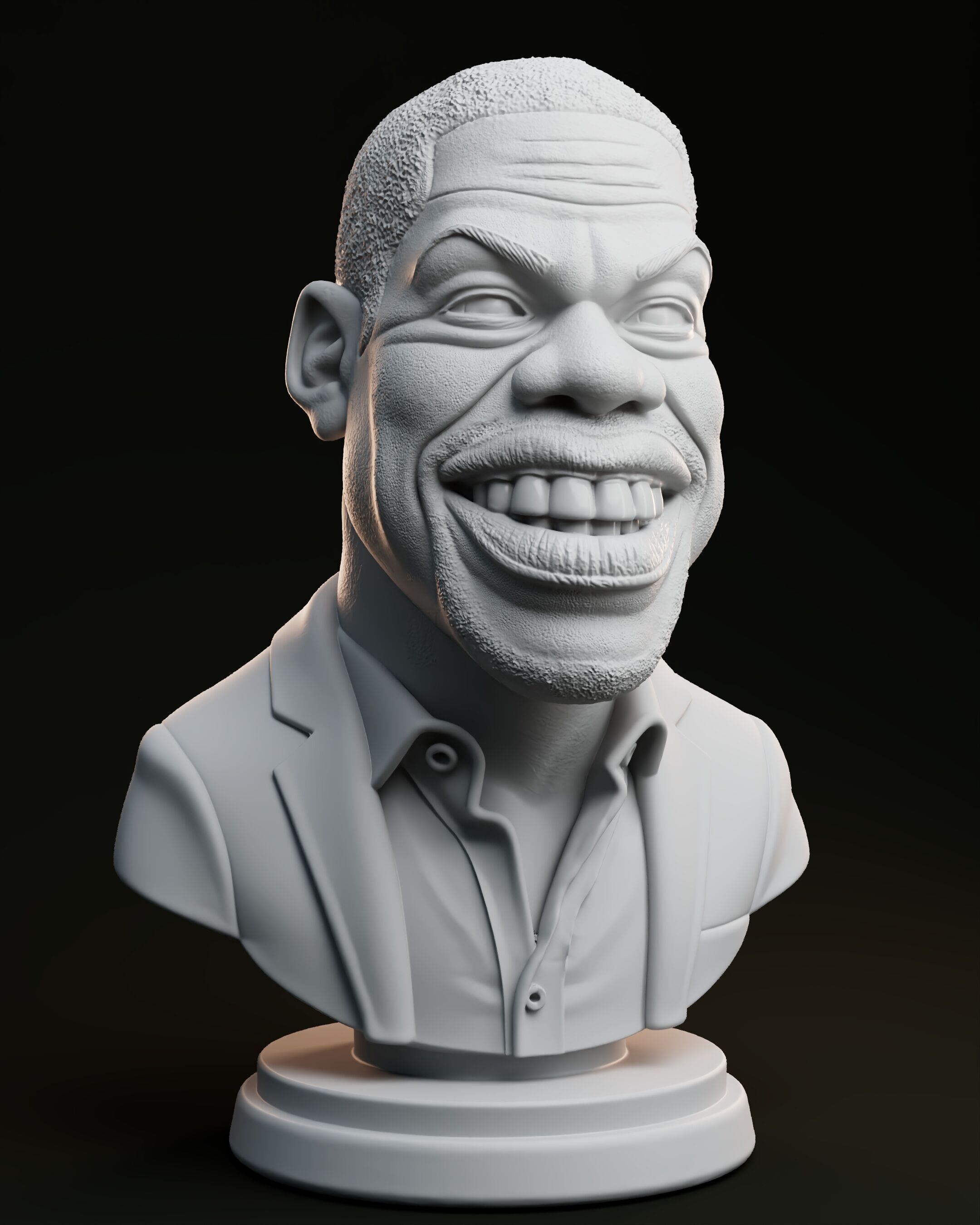 Kevin Hart - 3D caricature 3D print model_2