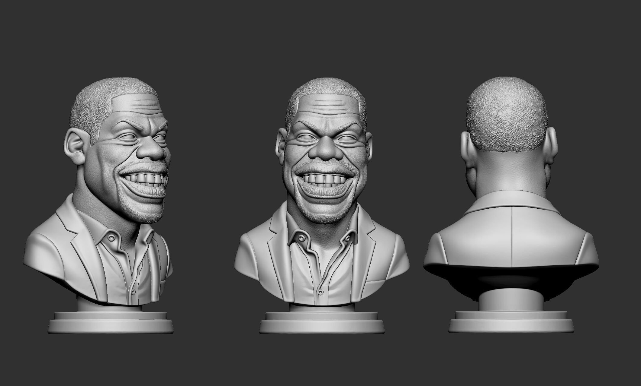 Kevin Hart - 3D caricature 3D print model_3