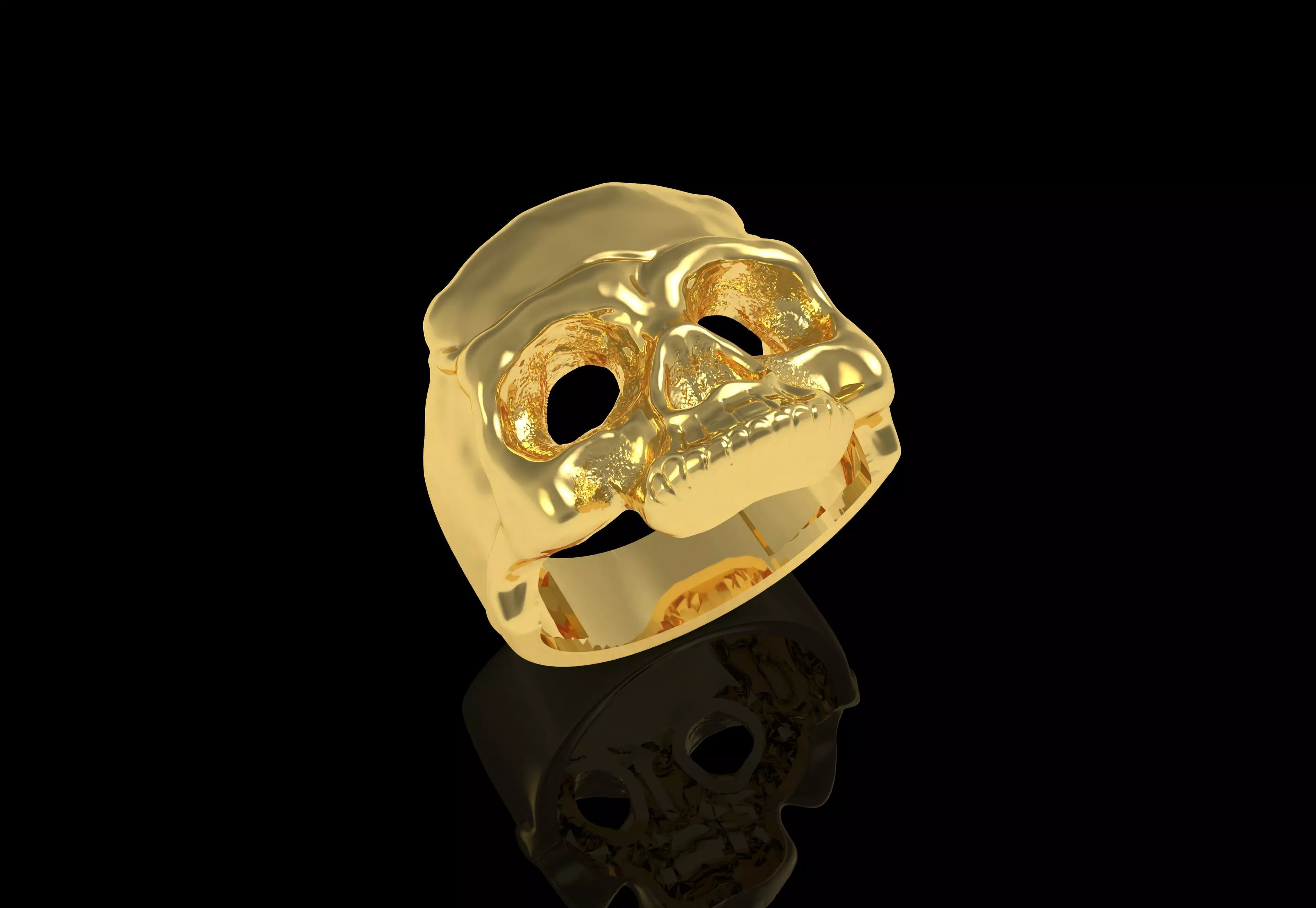 Skull Ring 3D print model_0