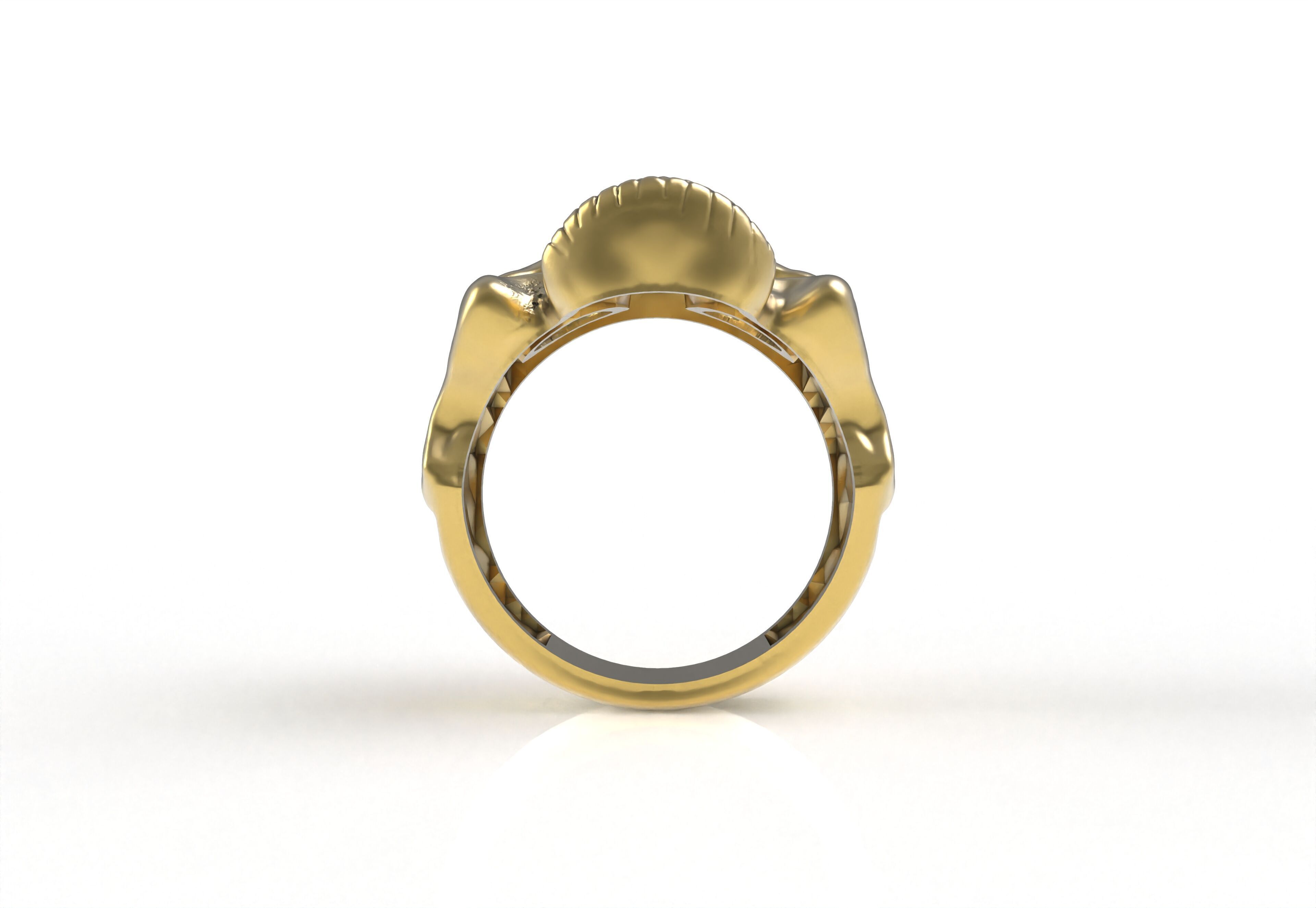 Skull Ring 3D print model_10