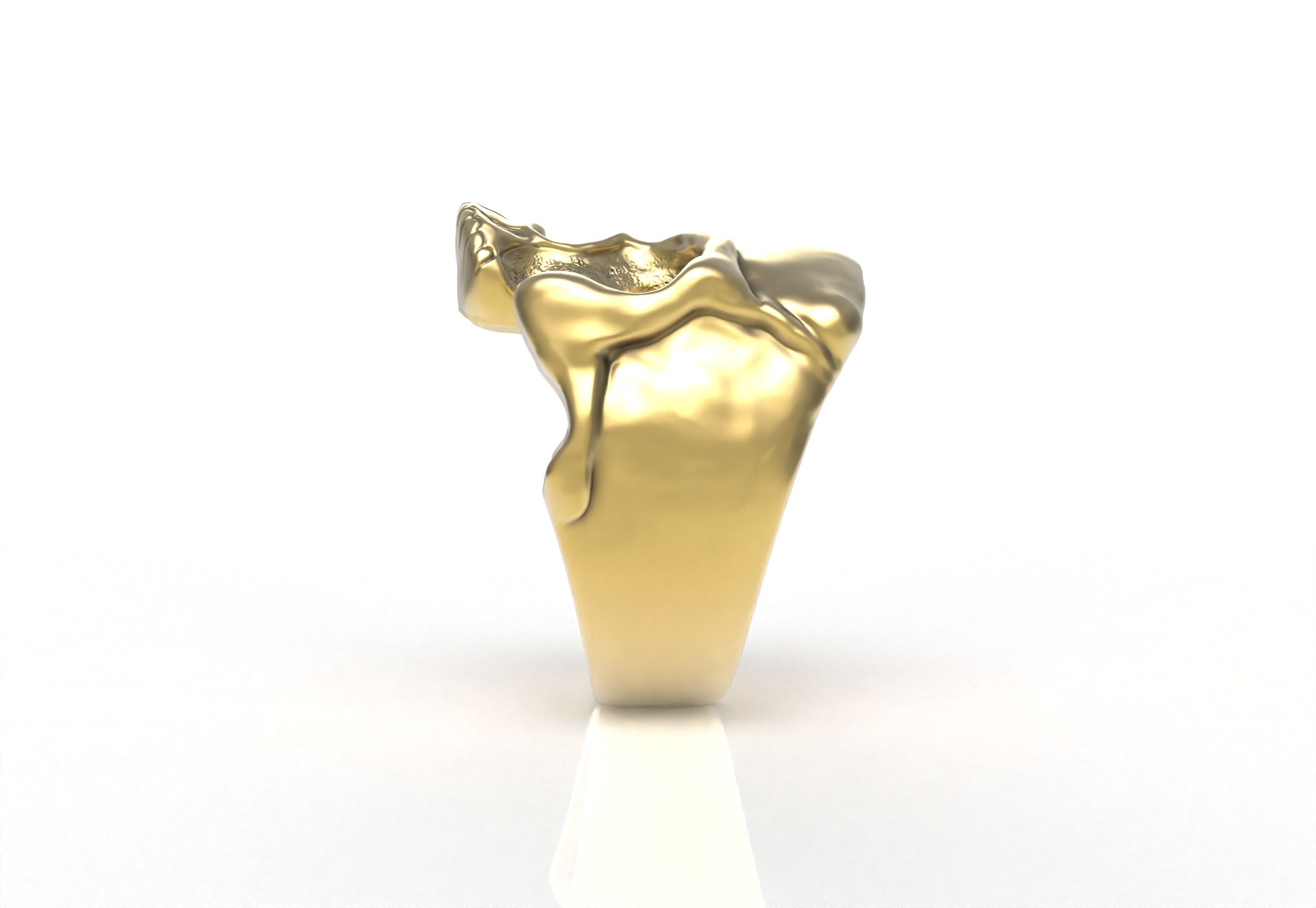 Skull Ring 3D print model_9