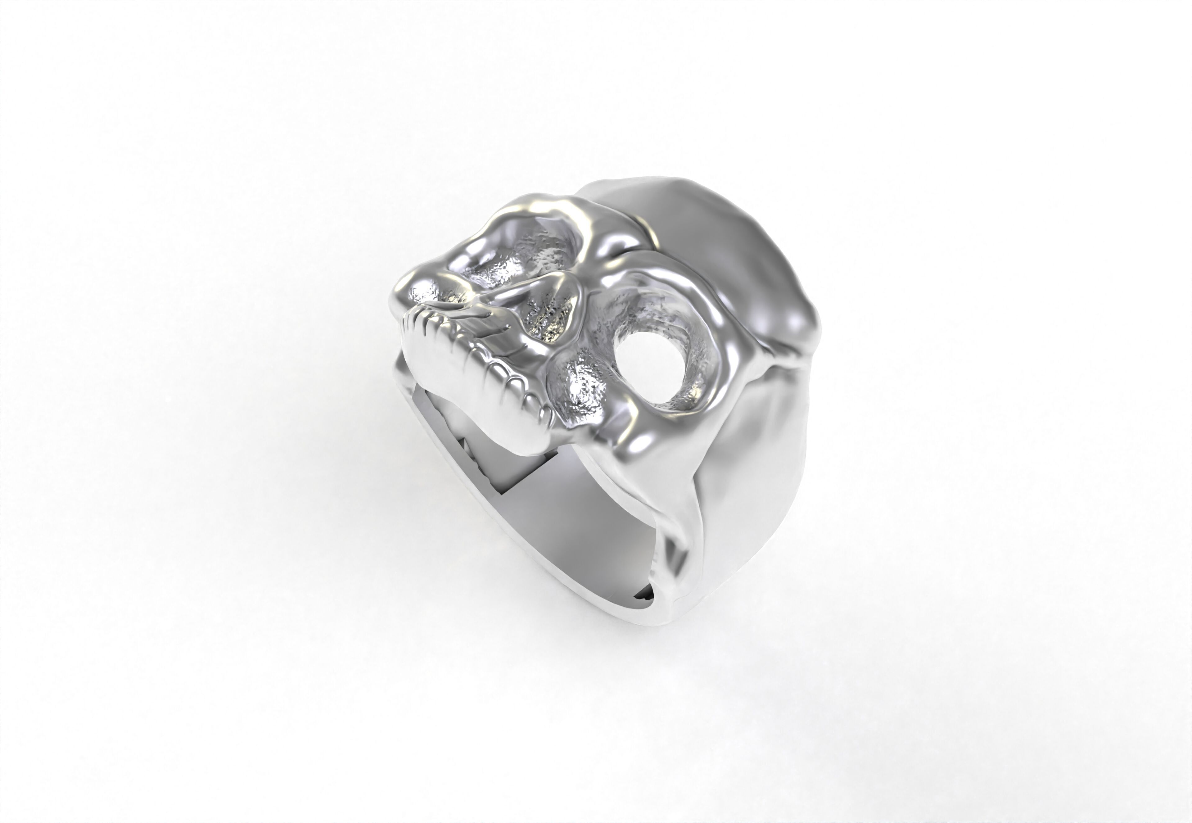 Skull Ring 3D print model_7