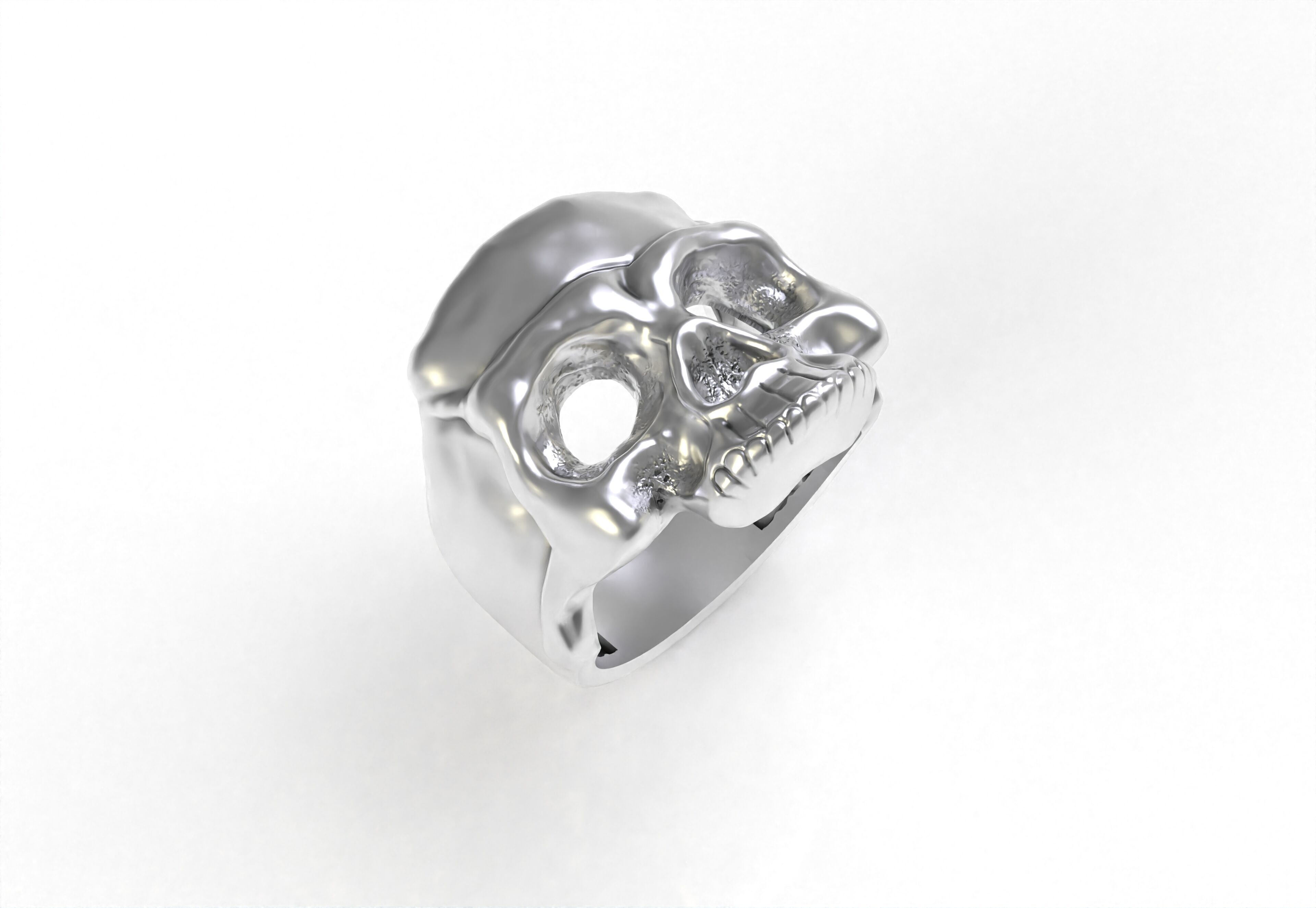 Skull Ring 3D print model_4