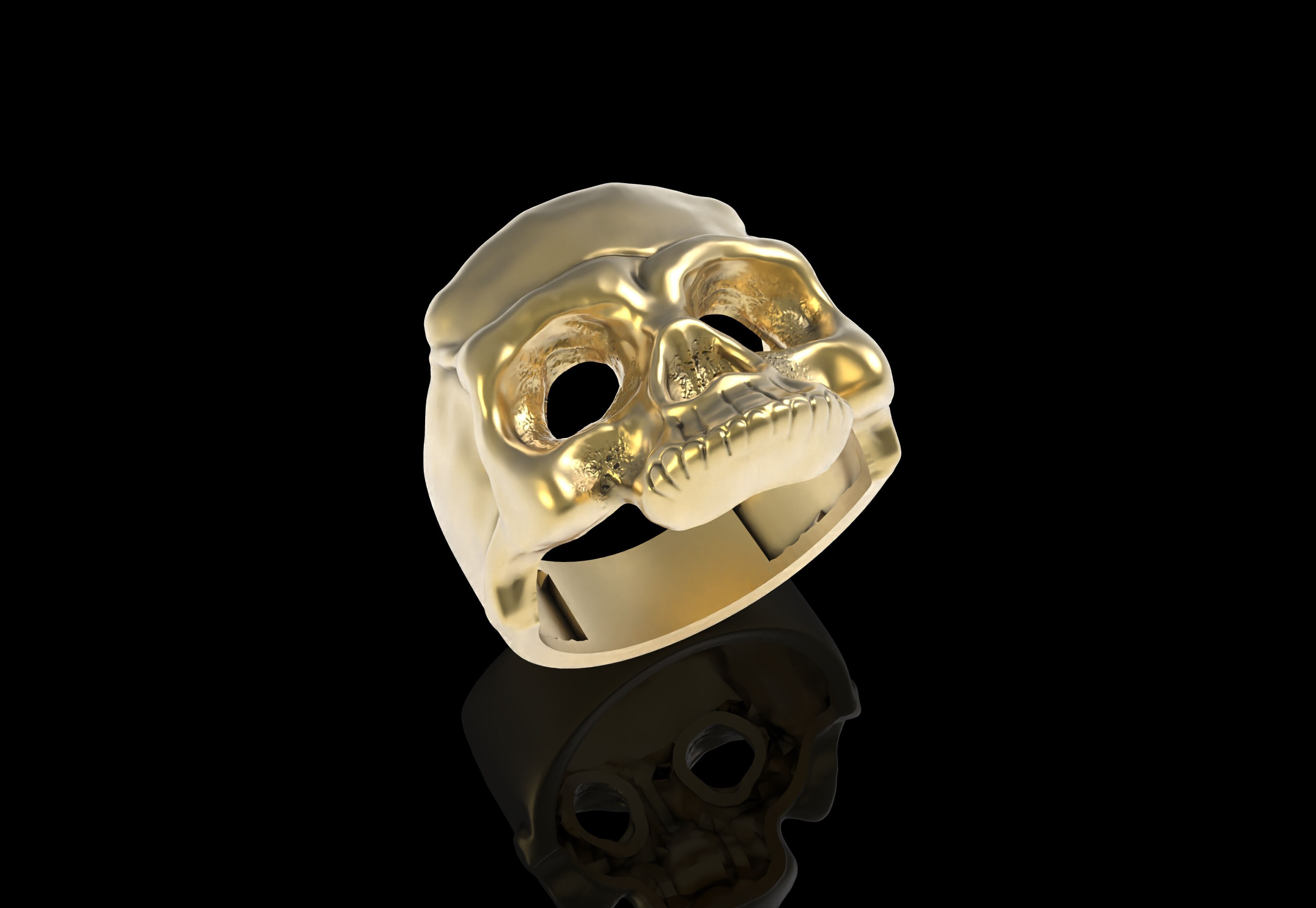 Skull Ring 3D print model_1