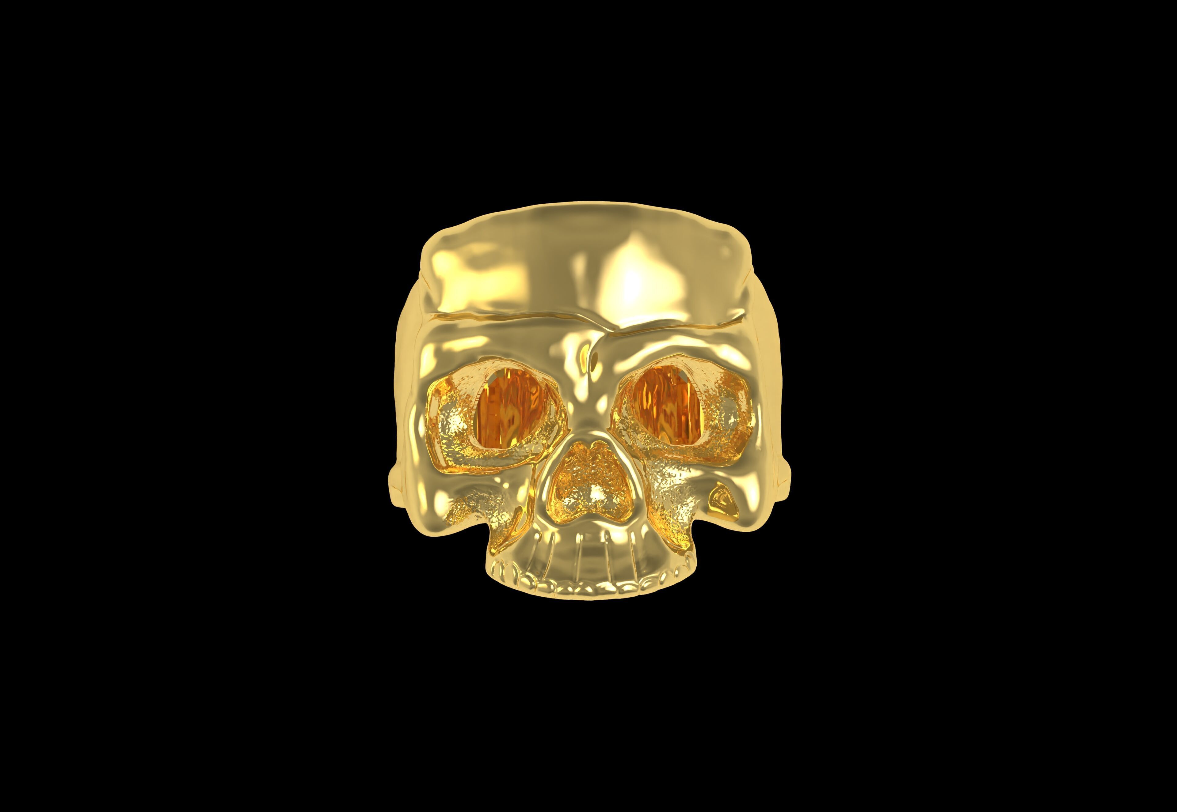 Skull Ring 3D print model_2
