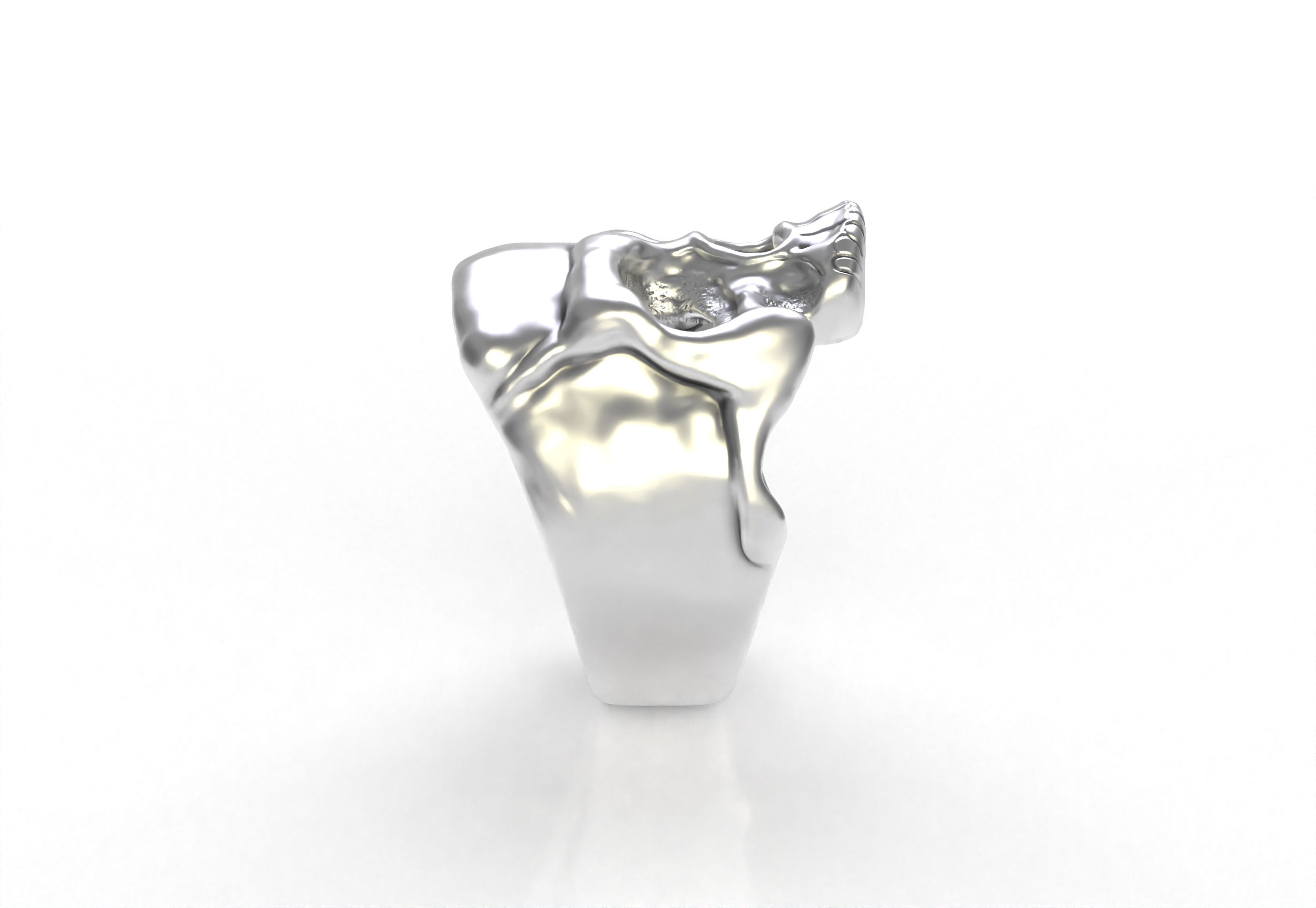 Skull Ring 3D print model_5