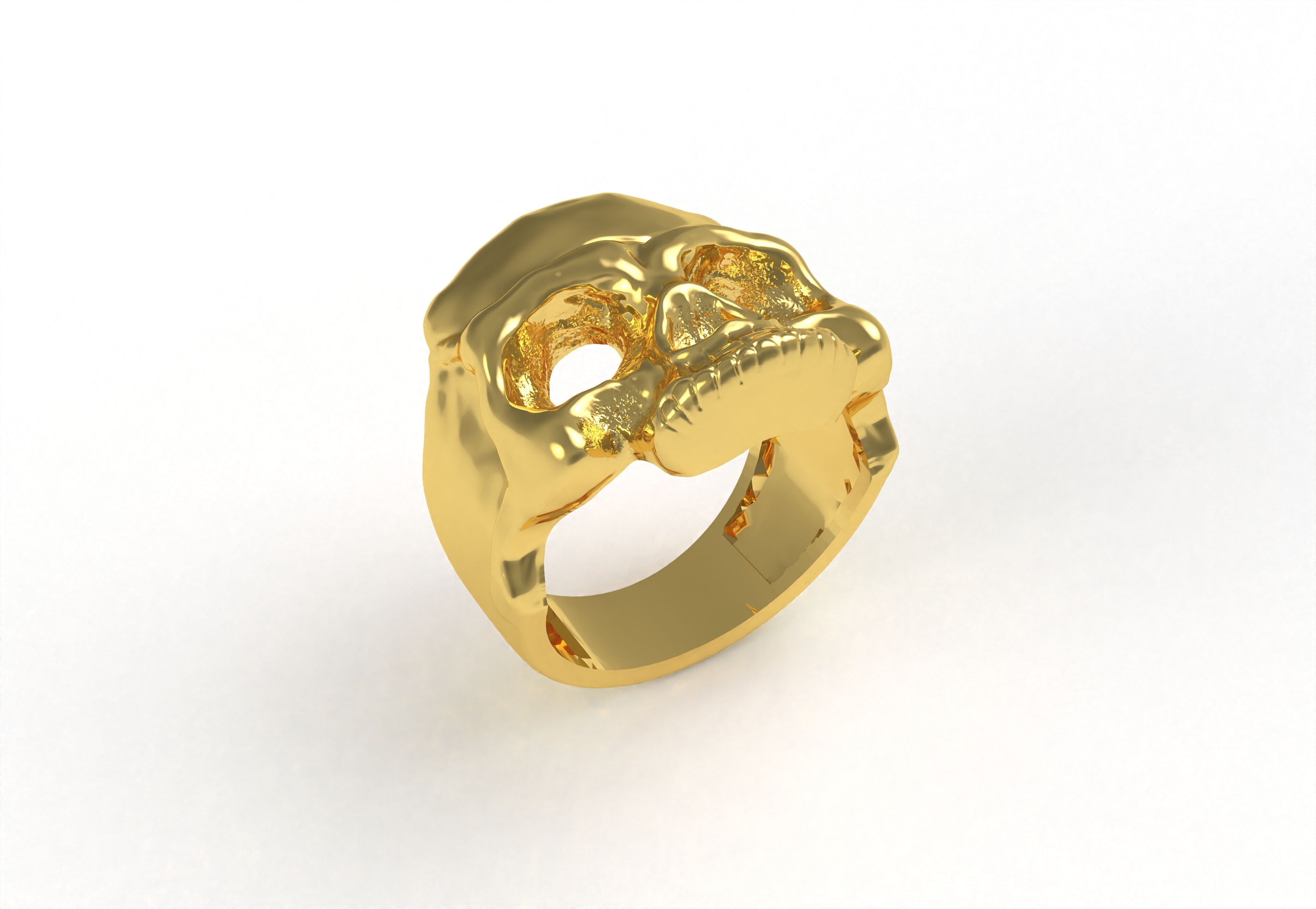 Skull Ring 3D print model_23