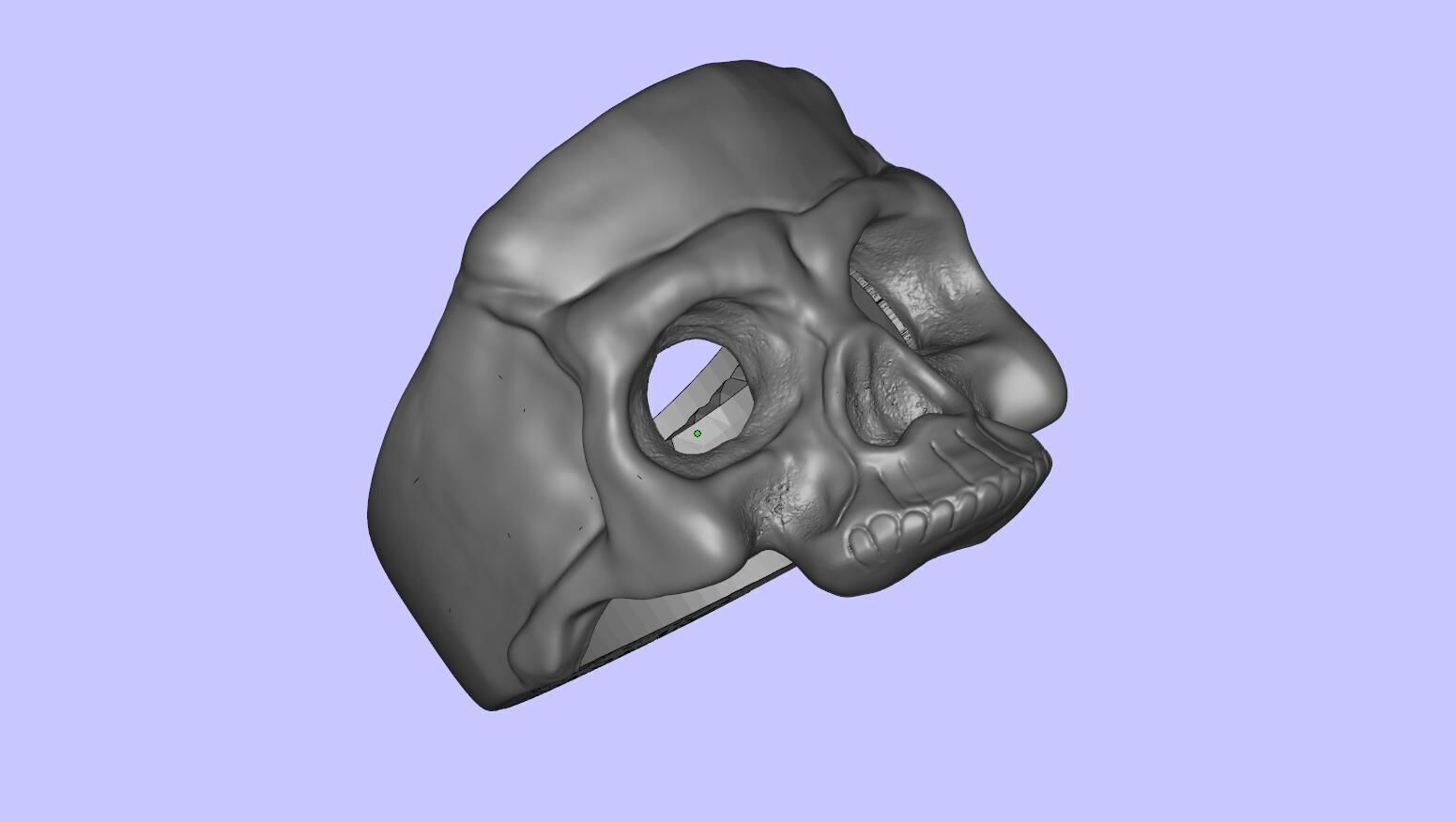Skull Ring 3D print model_30
