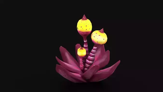 Stylized Alien Plants Fantasy Flowers