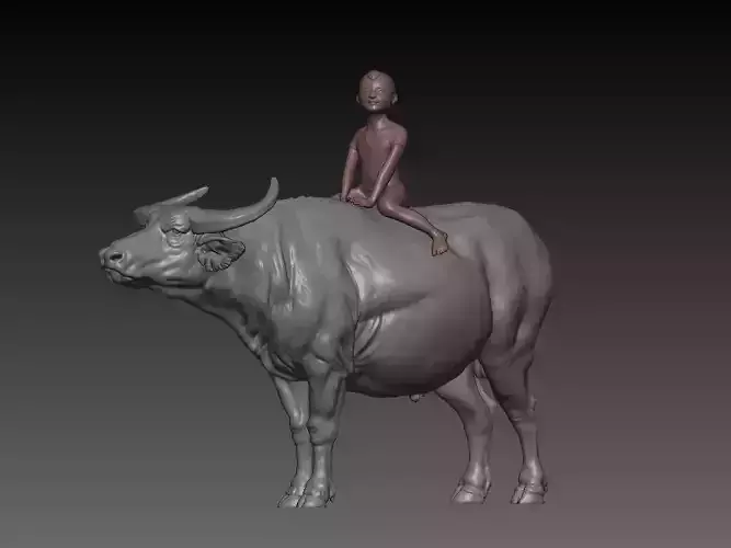 Shepherd Boy Riding Buffalo