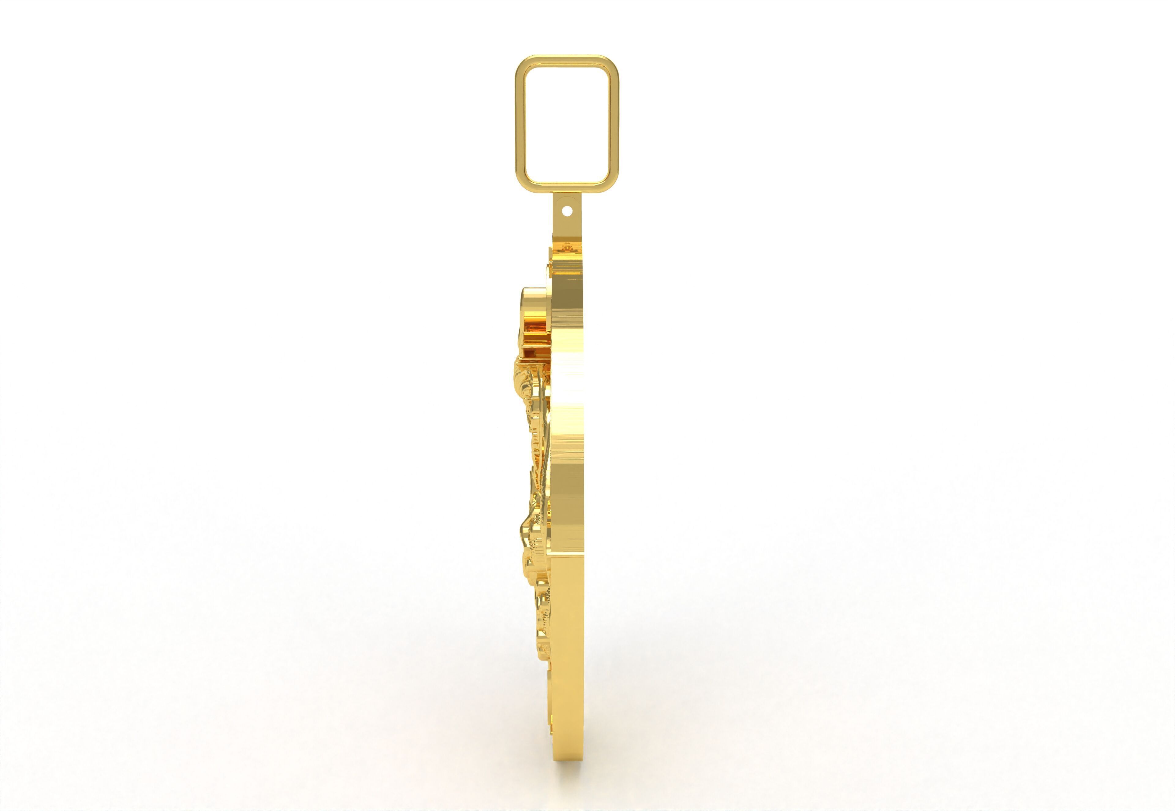 Dragon Circle Pendant 3D print model_23