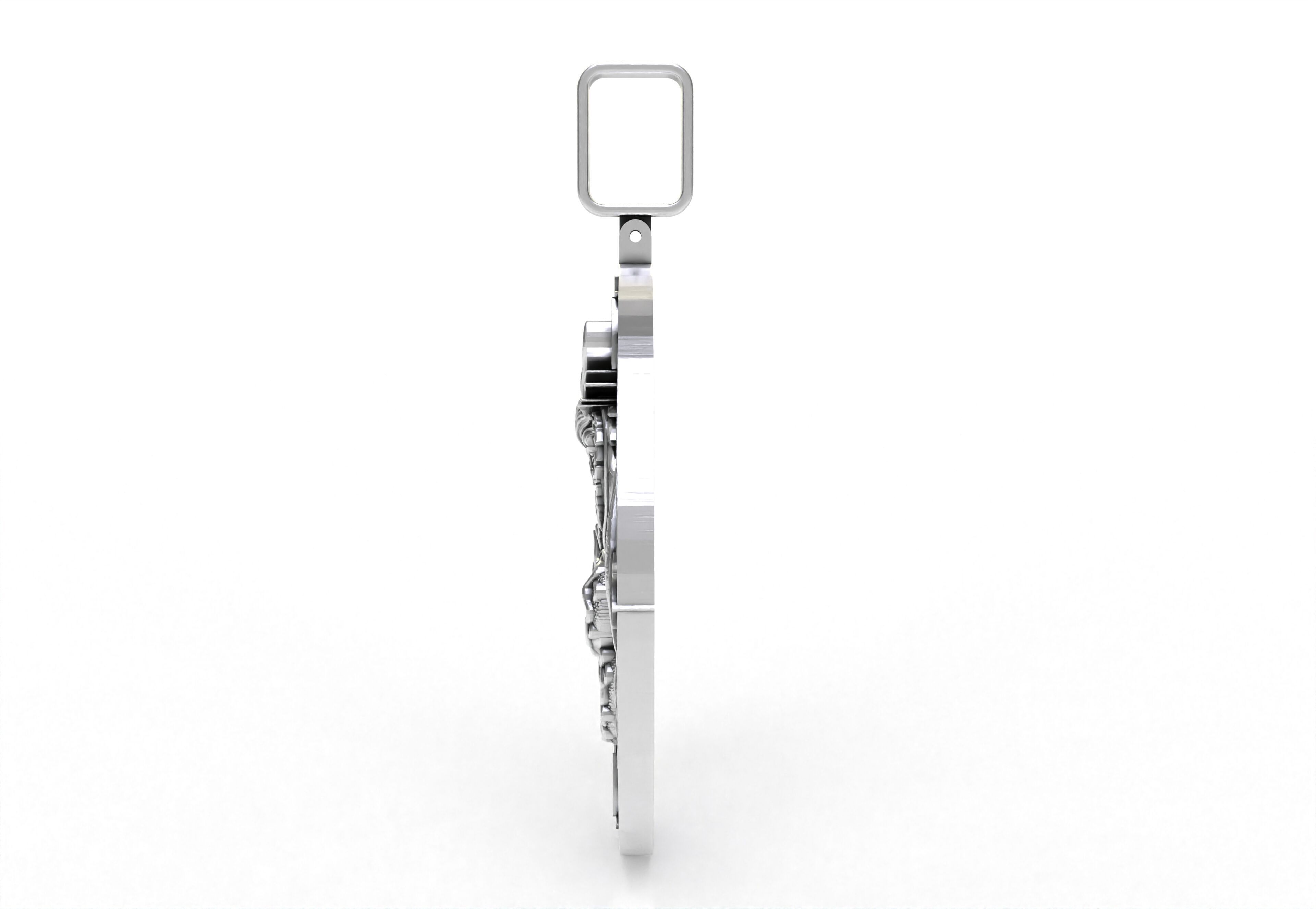 Dragon Circle Pendant 3D print model_12