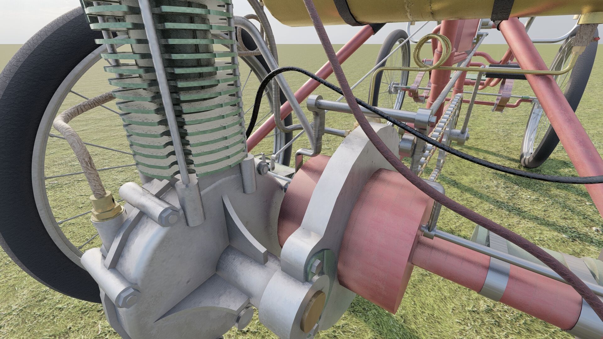 1900s Quadricycle 3D model_18