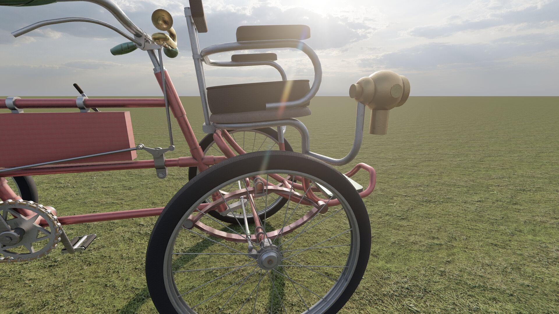 1900s Quadricycle 3D model_20
