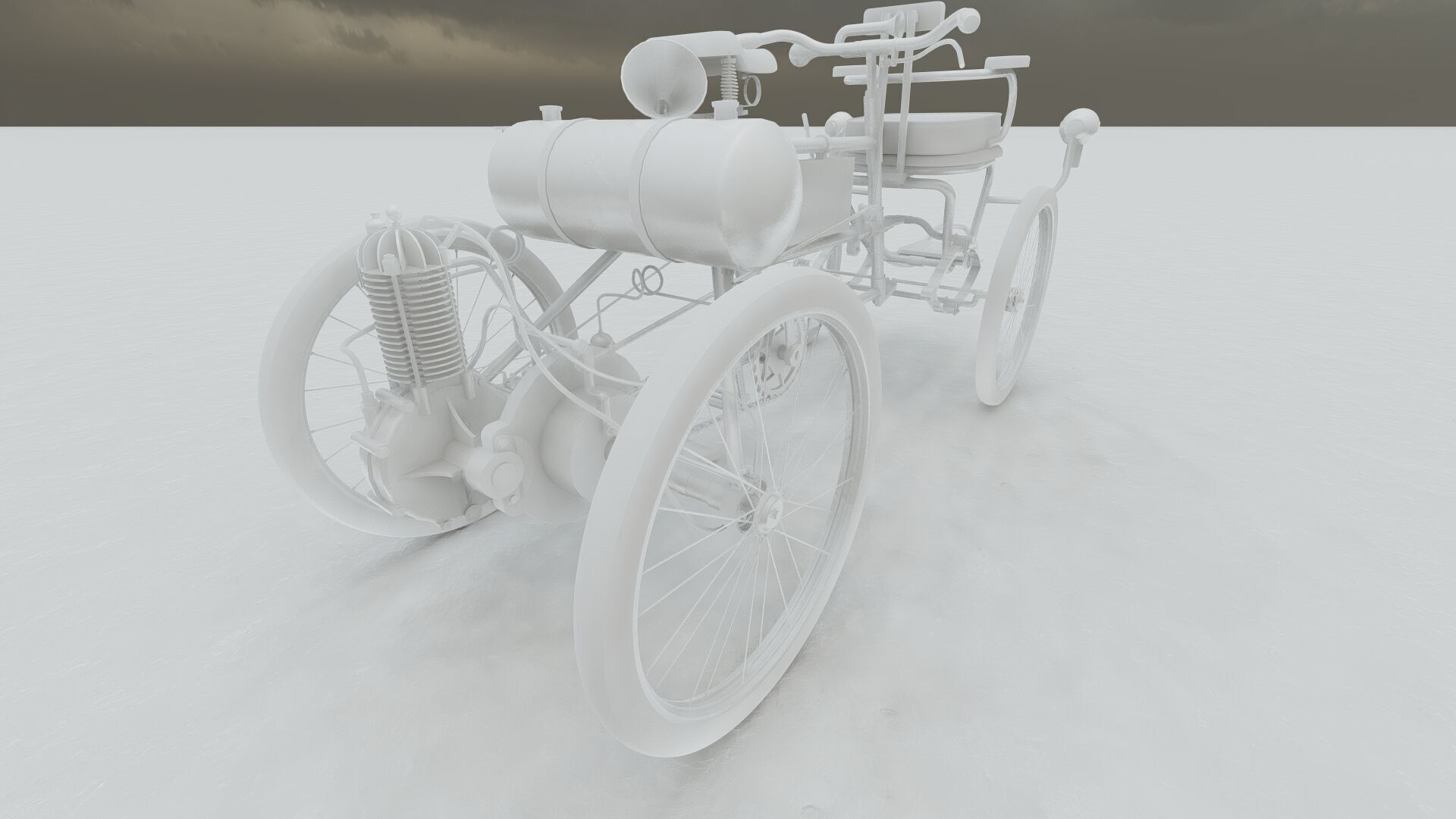 1900s Quadricycle 3D model_30