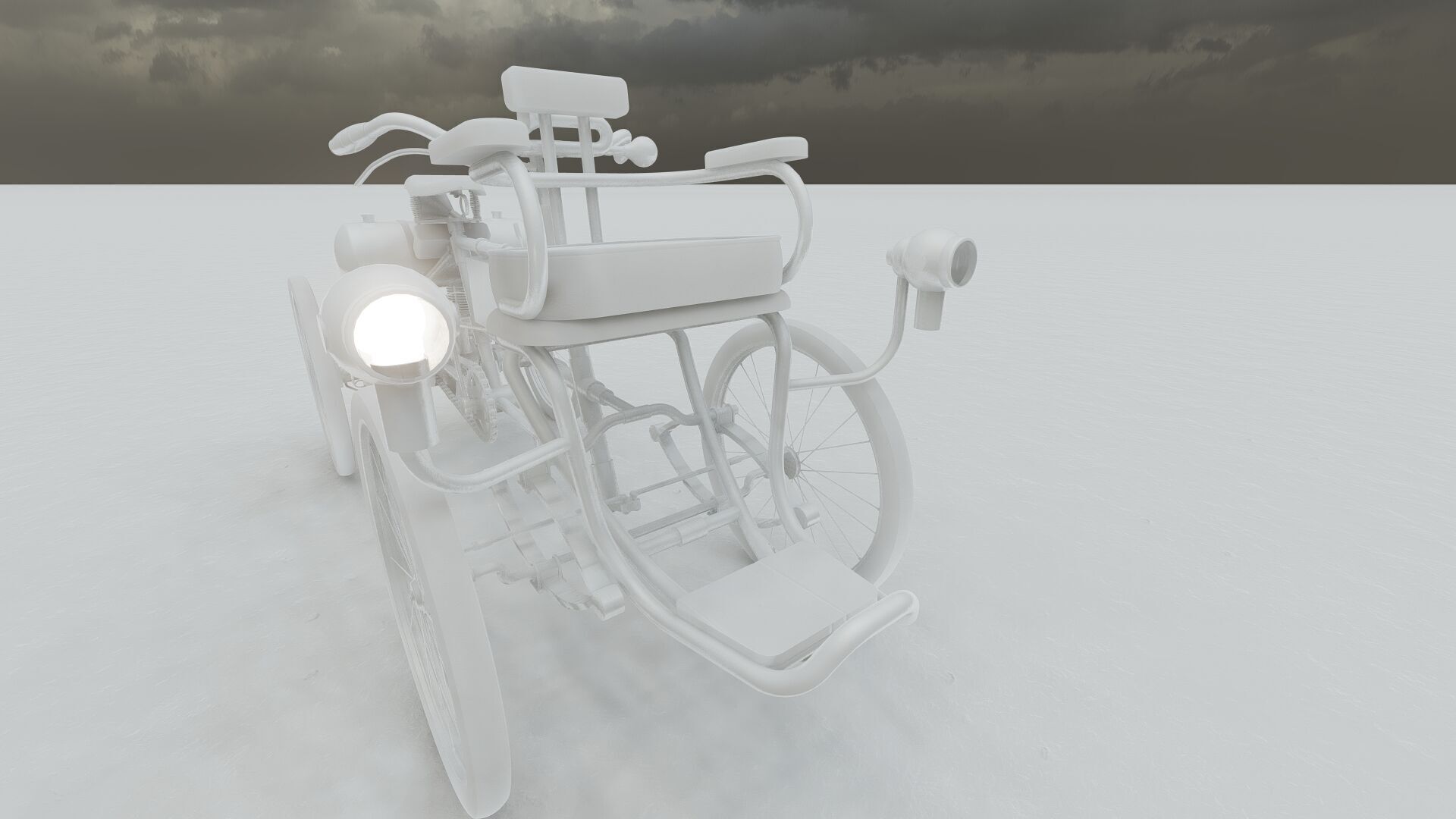 1900s Quadricycle 3D model_23