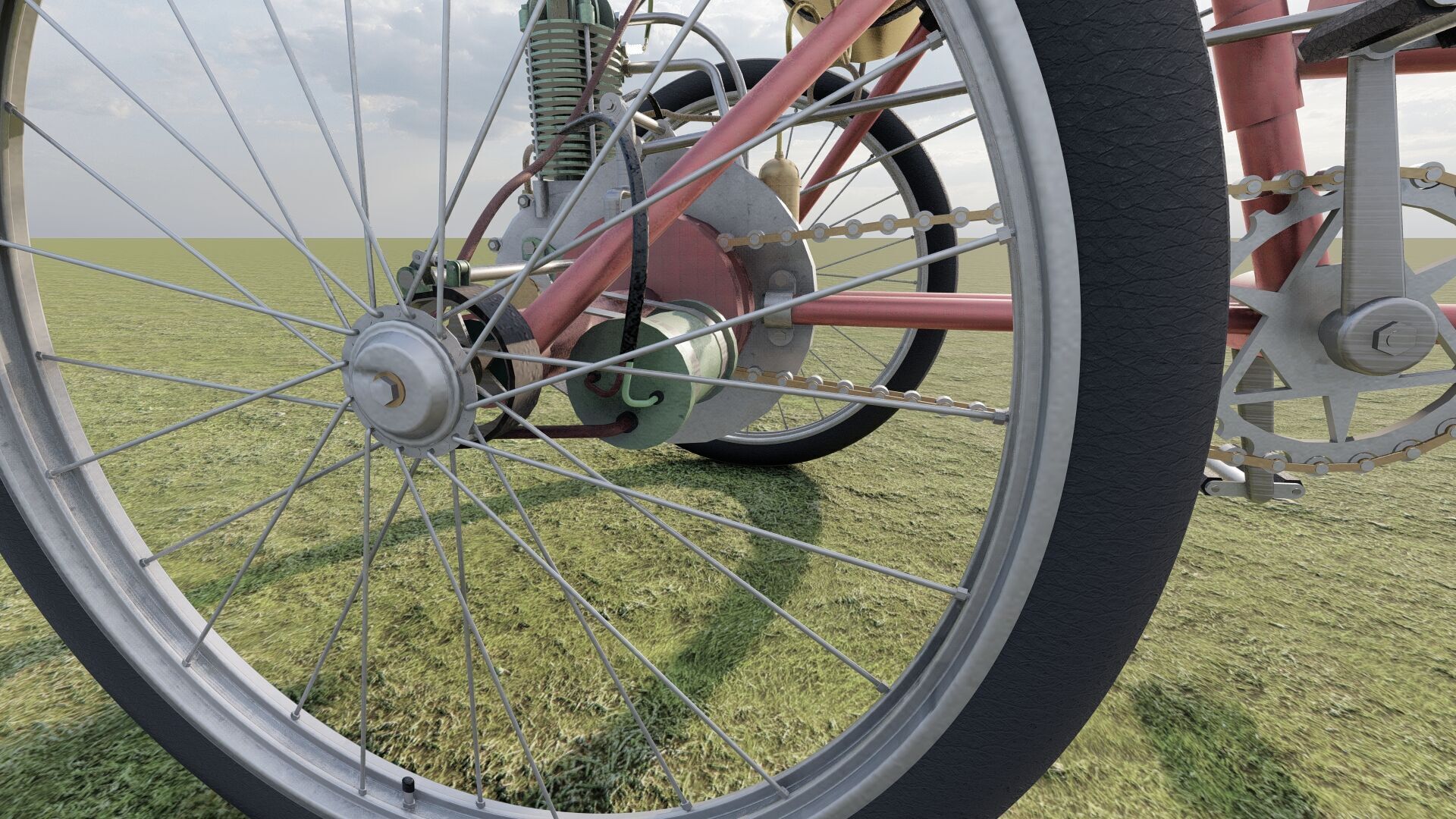 1900s Quadricycle 3D model_16