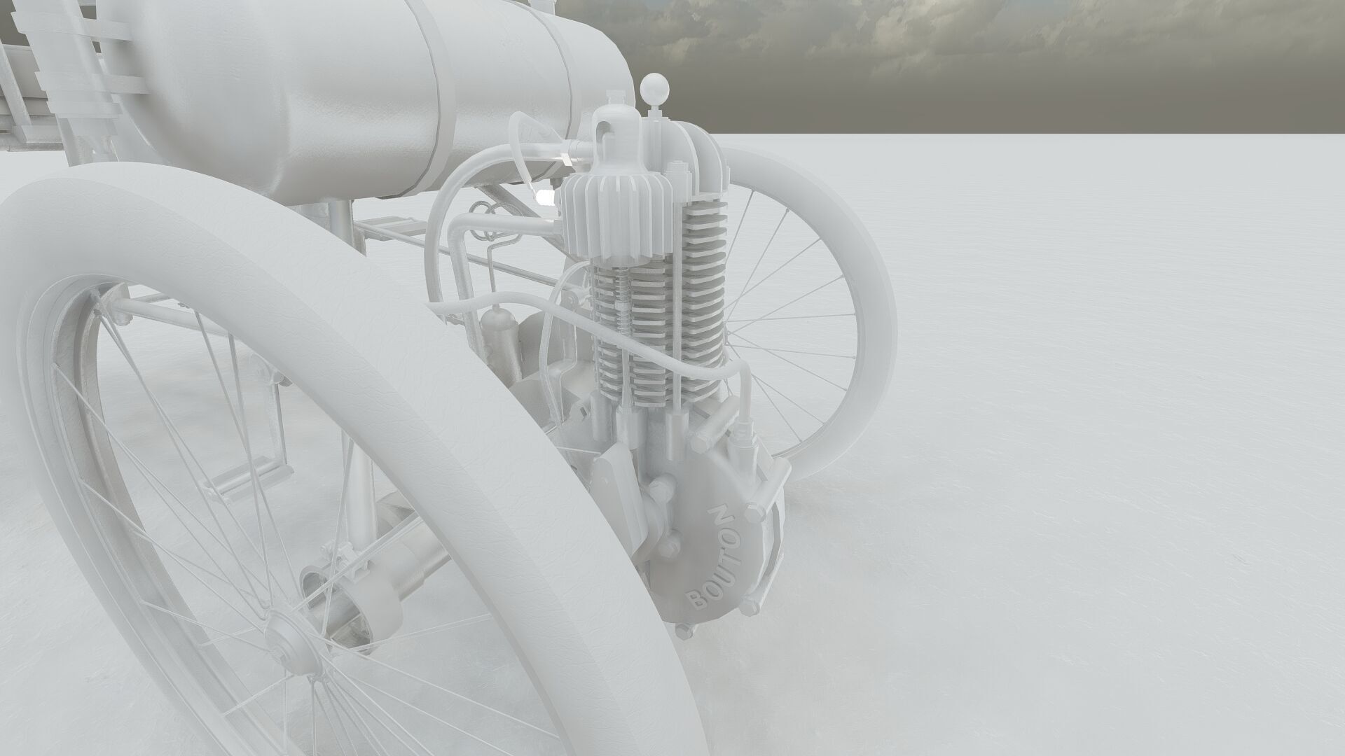 1900s Quadricycle 3D model_28