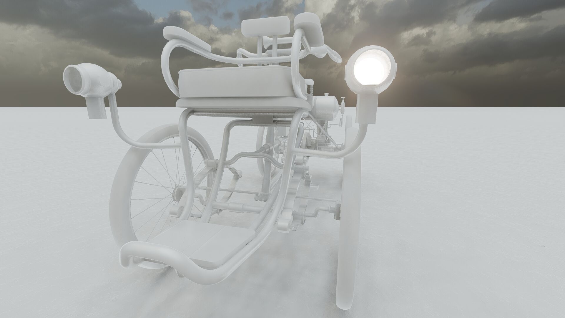 1900s Quadricycle 3D model_24