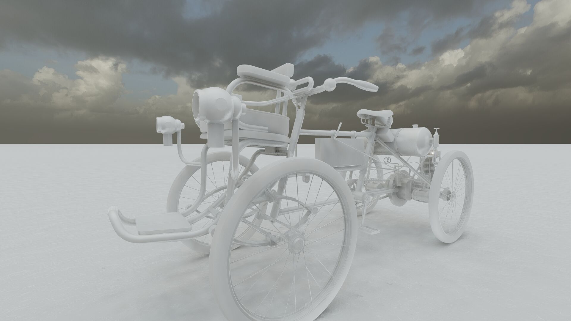 1900s Quadricycle 3D model_25