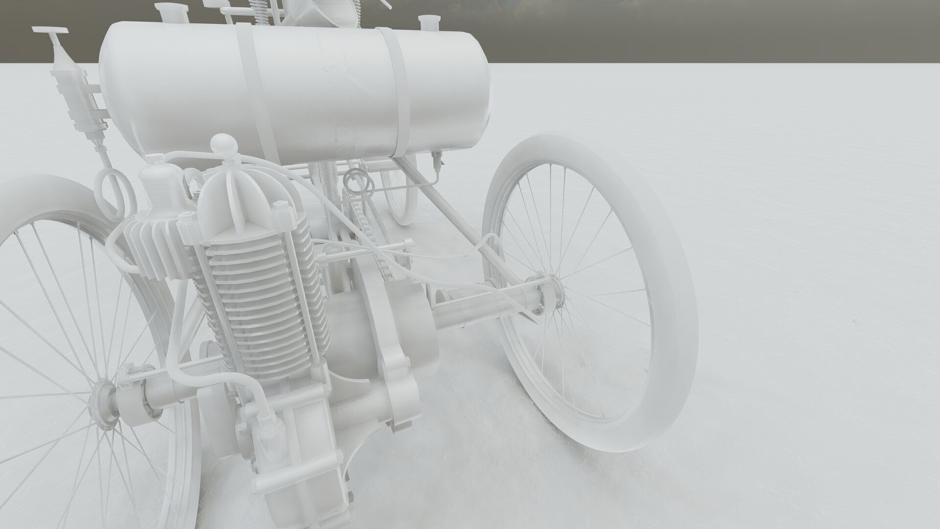 1900s Quadricycle 3D model_29