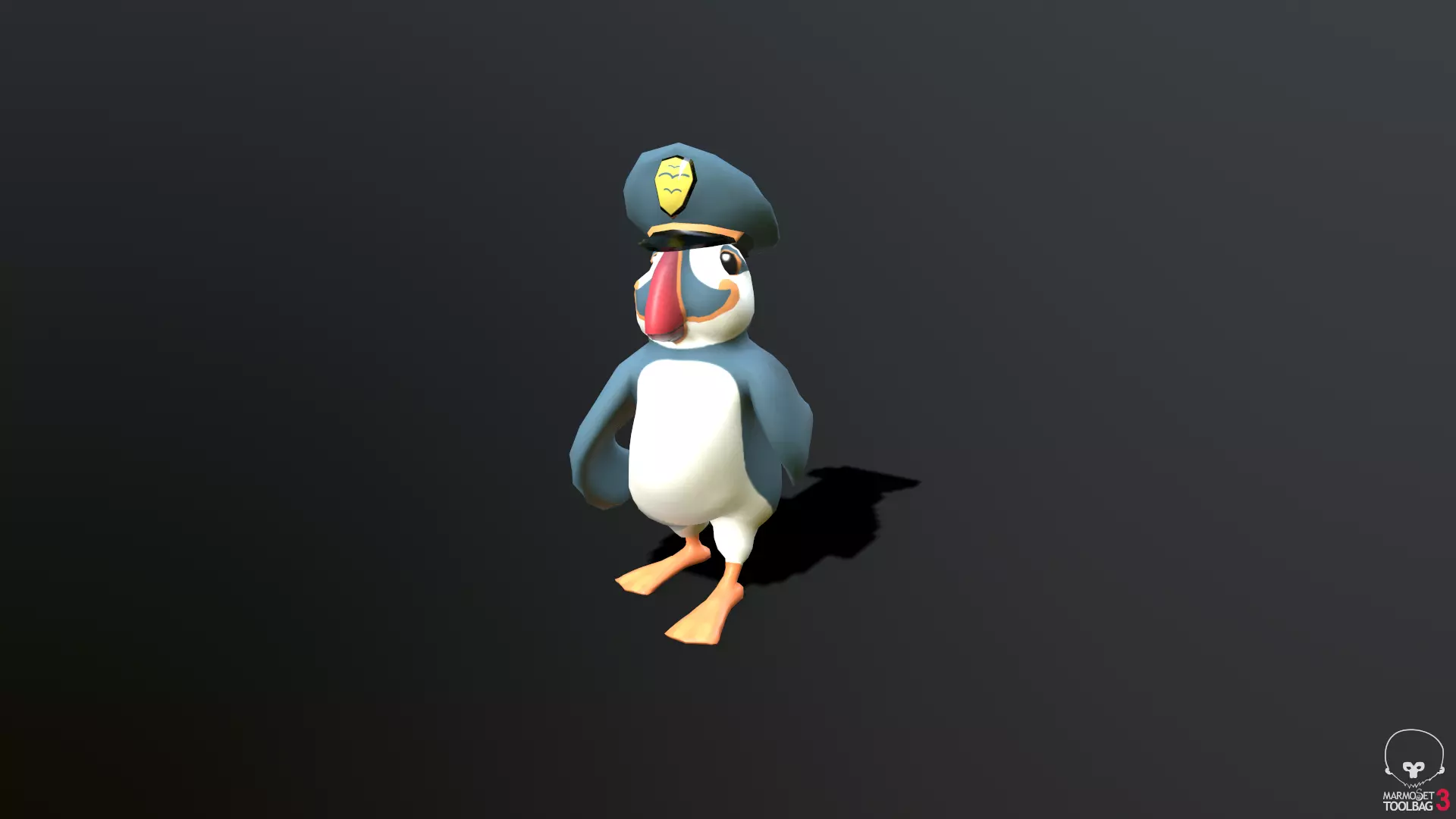 Atlantic Puffin Low-poly 3D model_0