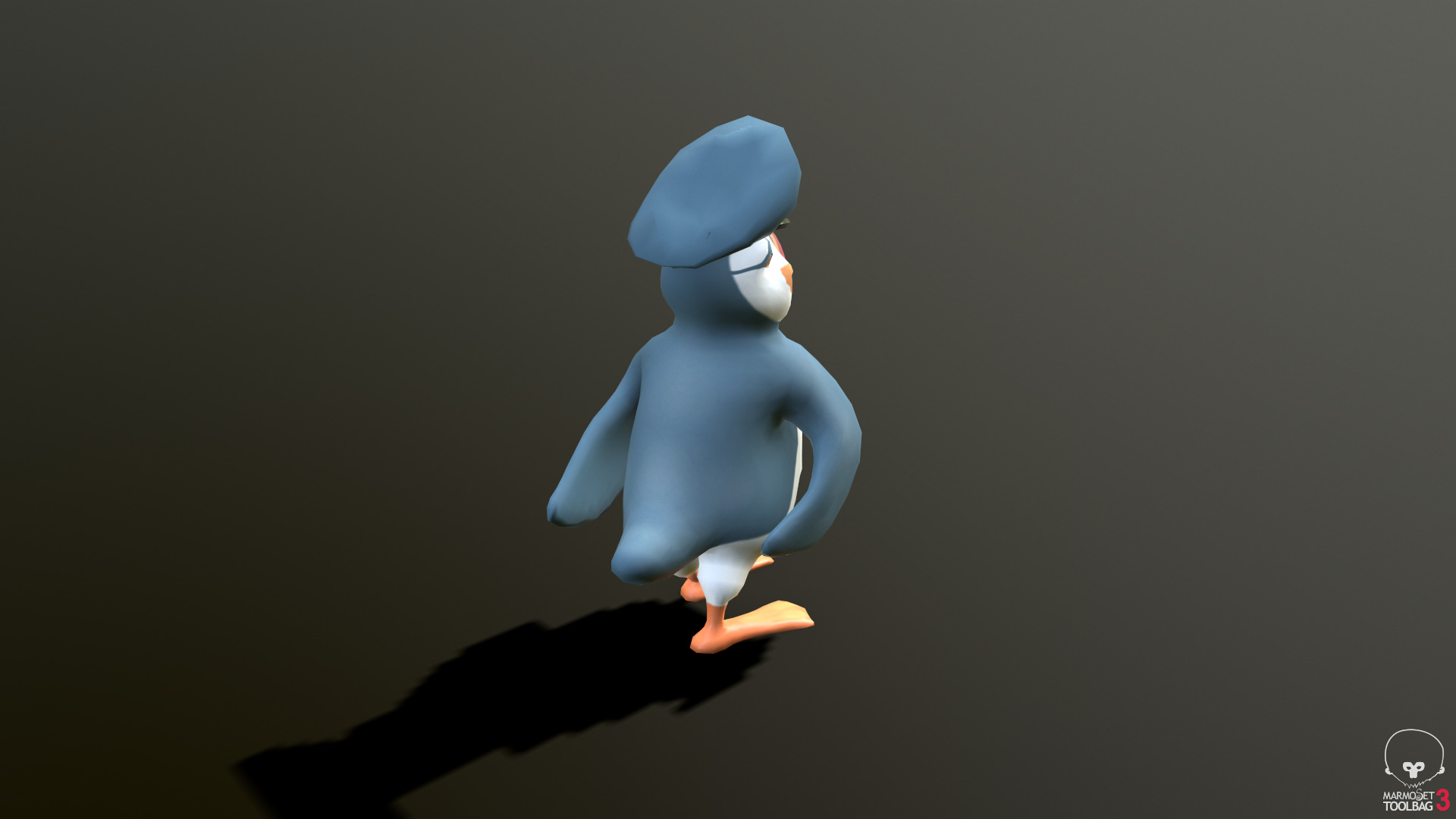 Atlantic Puffin Low-poly 3D model_3