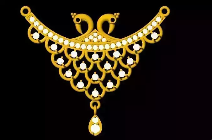 peacock tanmaniya pendant 3dm file