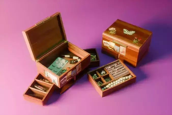 Jewelry Box Low-poly 3D model