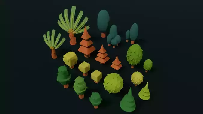 Trees 3D Lowpoly free