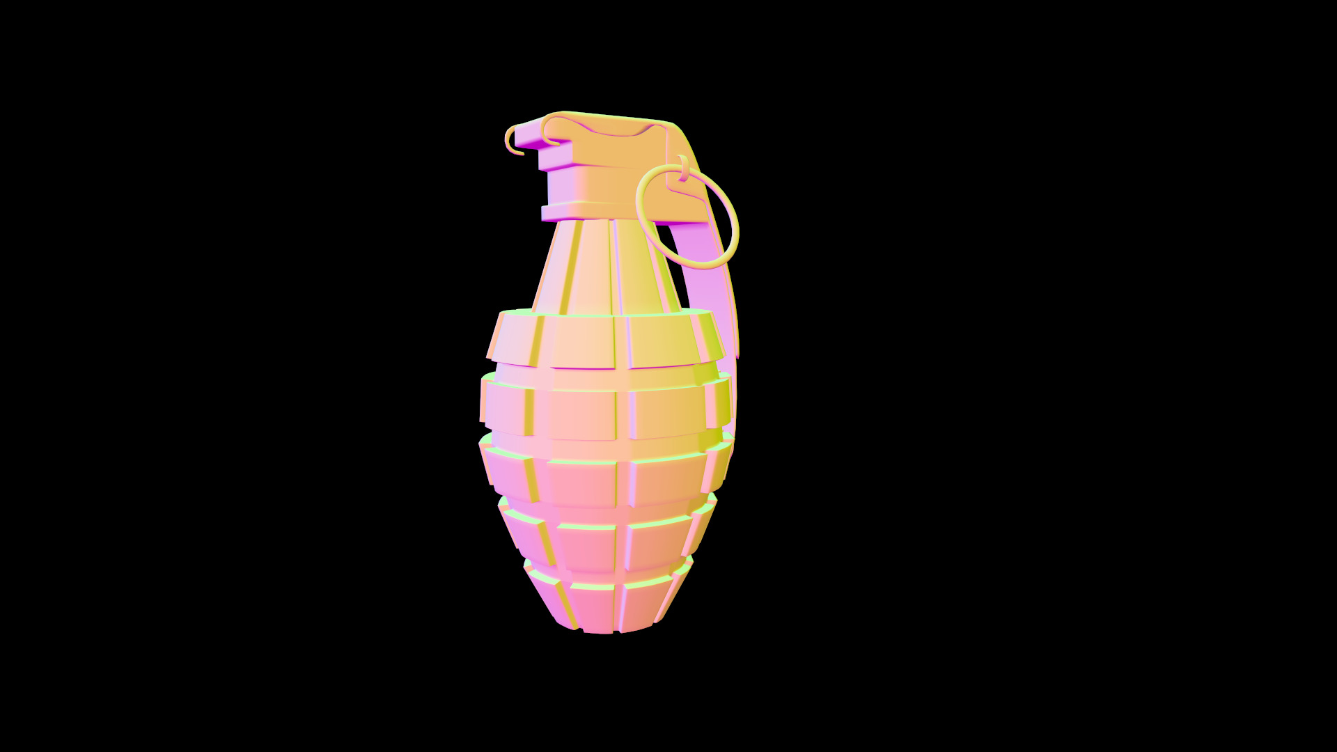 Hand Grenade Free low-poly 3D model_9