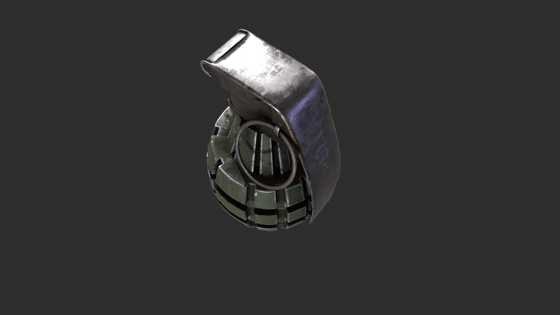 Hand Grenade Free low-poly 3D model_4