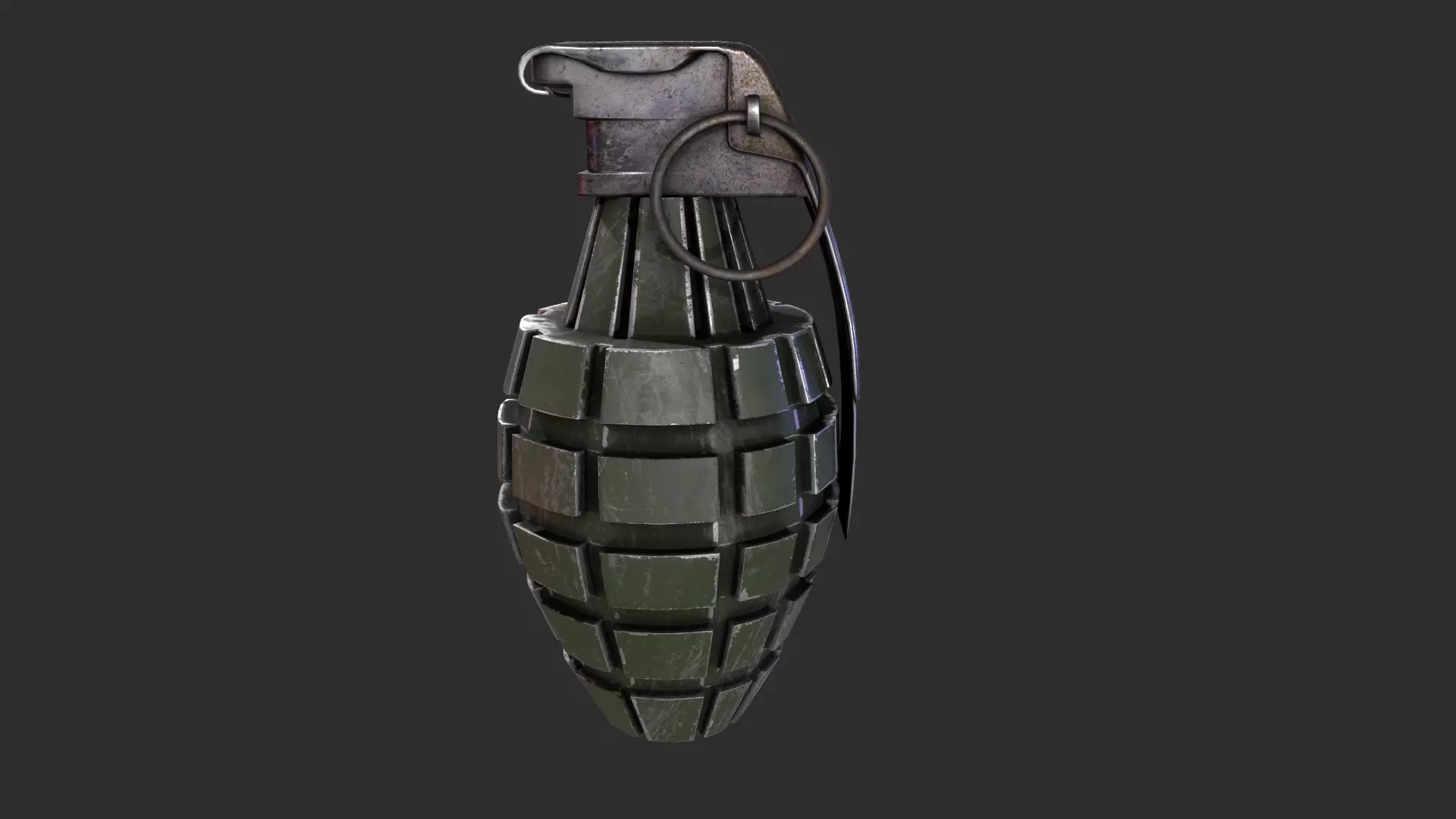 Hand Grenade Free low-poly 3D model_0