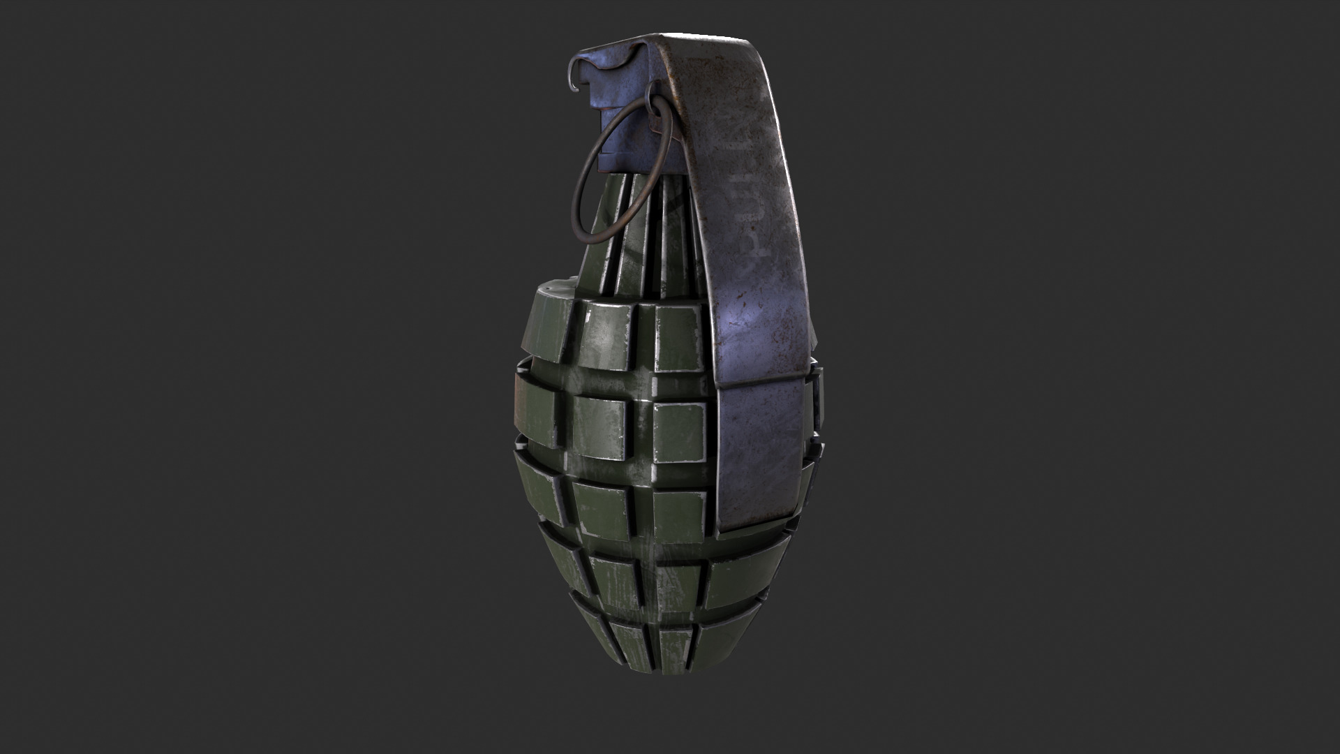 Hand Grenade Free low-poly 3D model_3