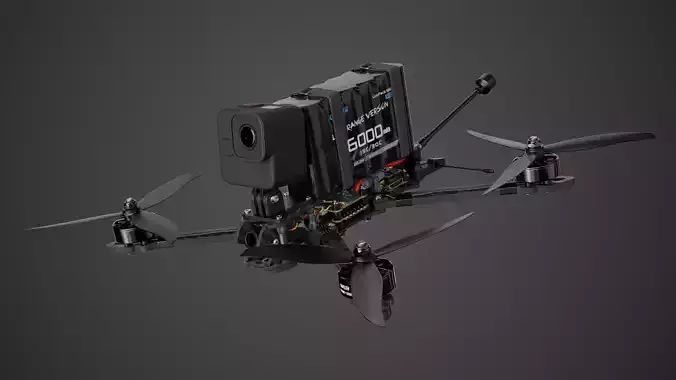 FPV drone 5 inches 3D model