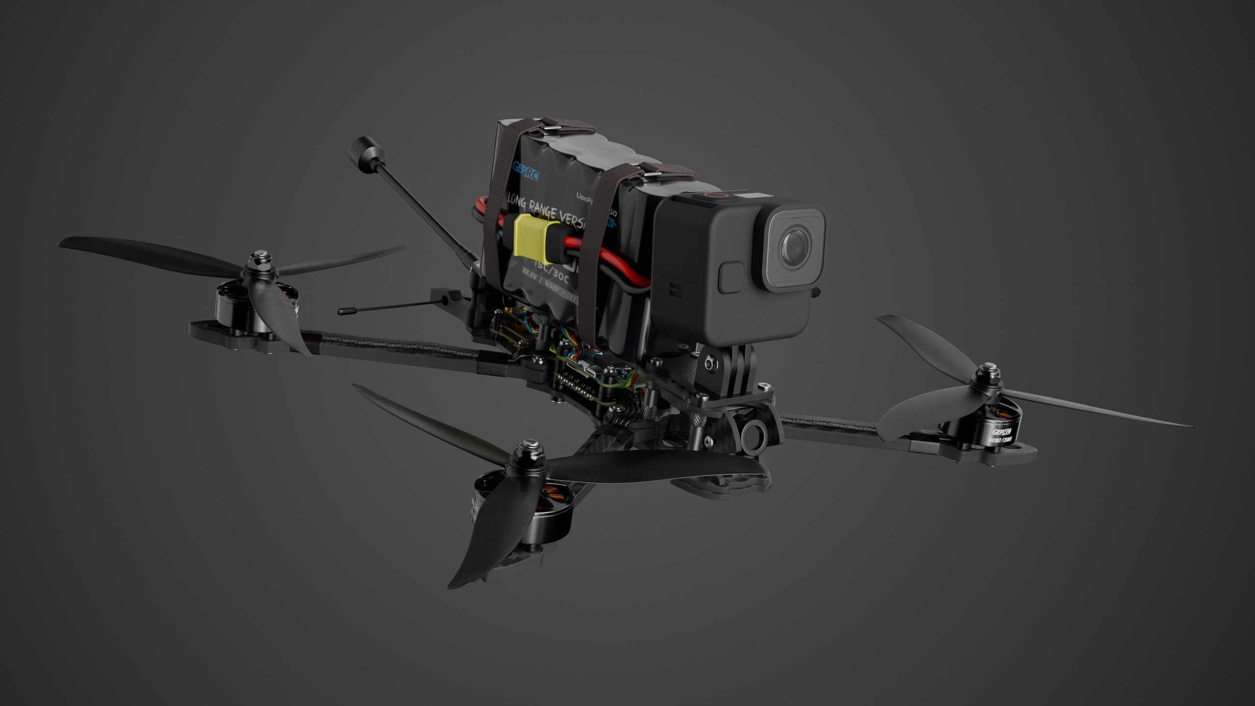 FPV drone 5 inches 3D model_3